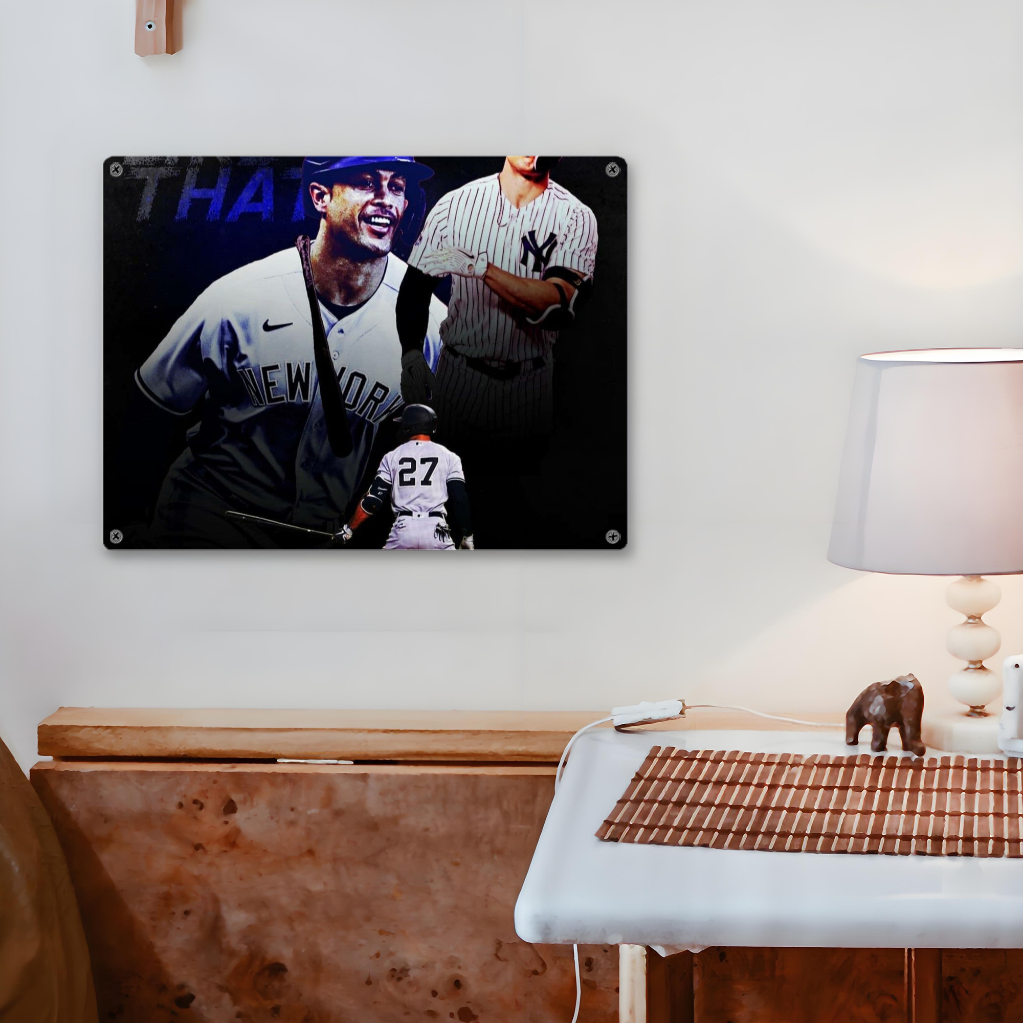 Giancarlo Stanton 36 Vintage Metal Tin Sign 16x12 – Full-Print Iron Wall Decor – Durable, Fade-Resistant – Easy To Hang – Ideal For Home, Bar, Kitchen & Office Decor