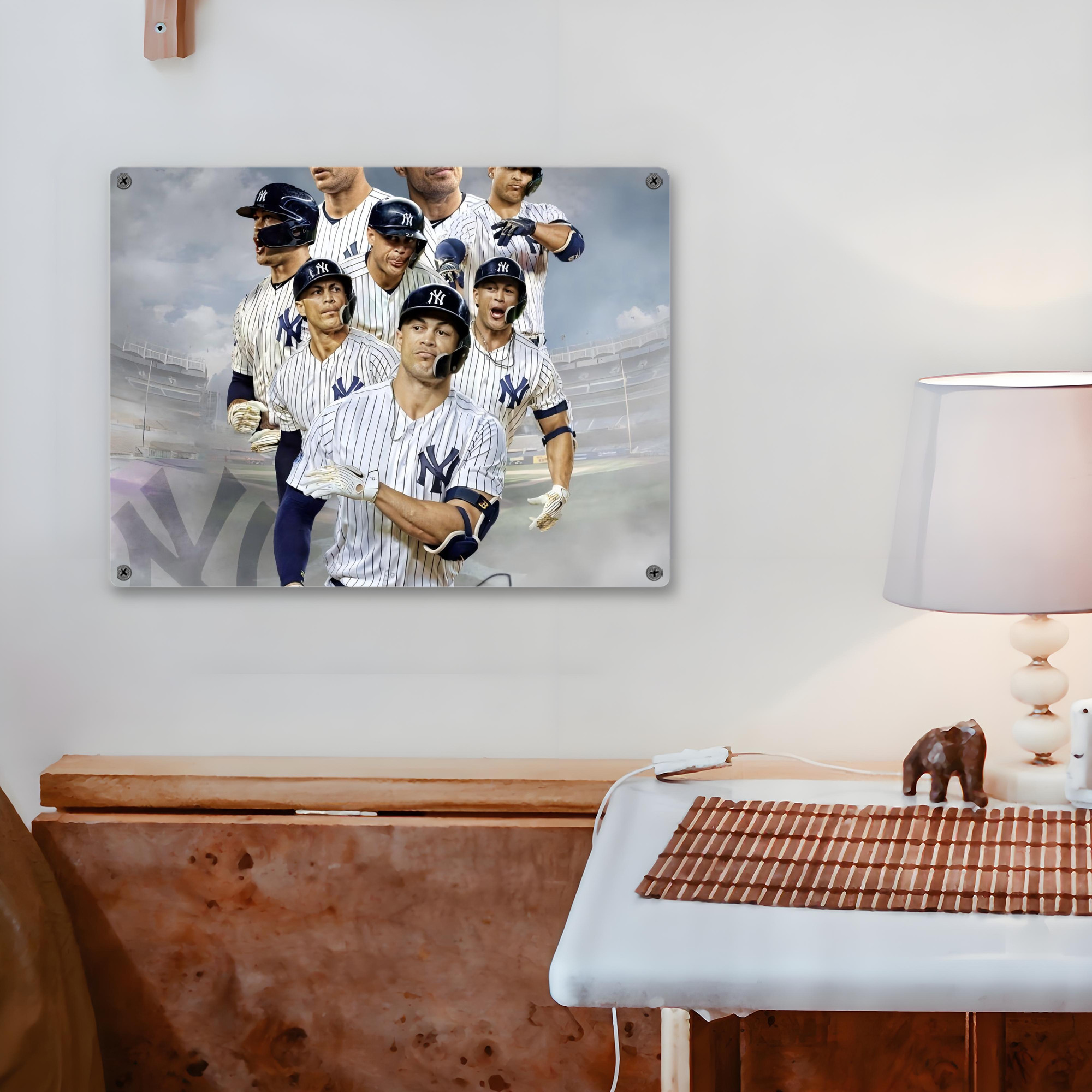 Giancarlo Stanton 38 Vintage Metal Tin Sign 16x12 – Full-Print Iron Wall Decor – Durable, Fade-Resistant – Easy To Hang – Ideal For Home, Bar, Kitchen & Office Decor