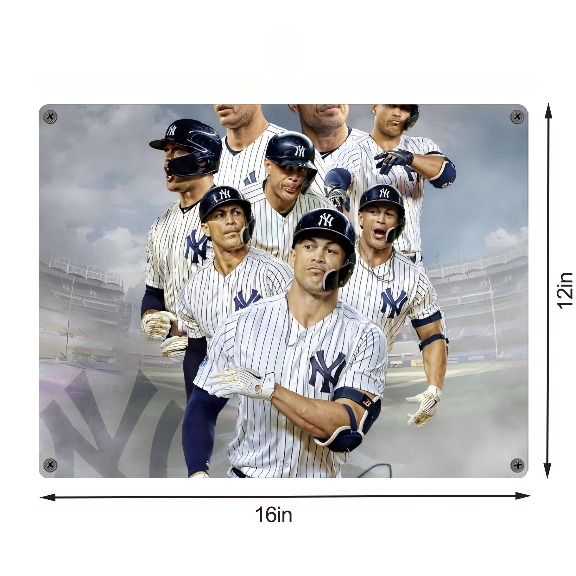 Giancarlo Stanton 38 Vintage Metal Tin Sign 16x12 – Full-Print Iron Wall Decor – Durable, Fade-Resistant – Easy To Hang – Ideal For Home, Bar, Kitchen & Office Decor