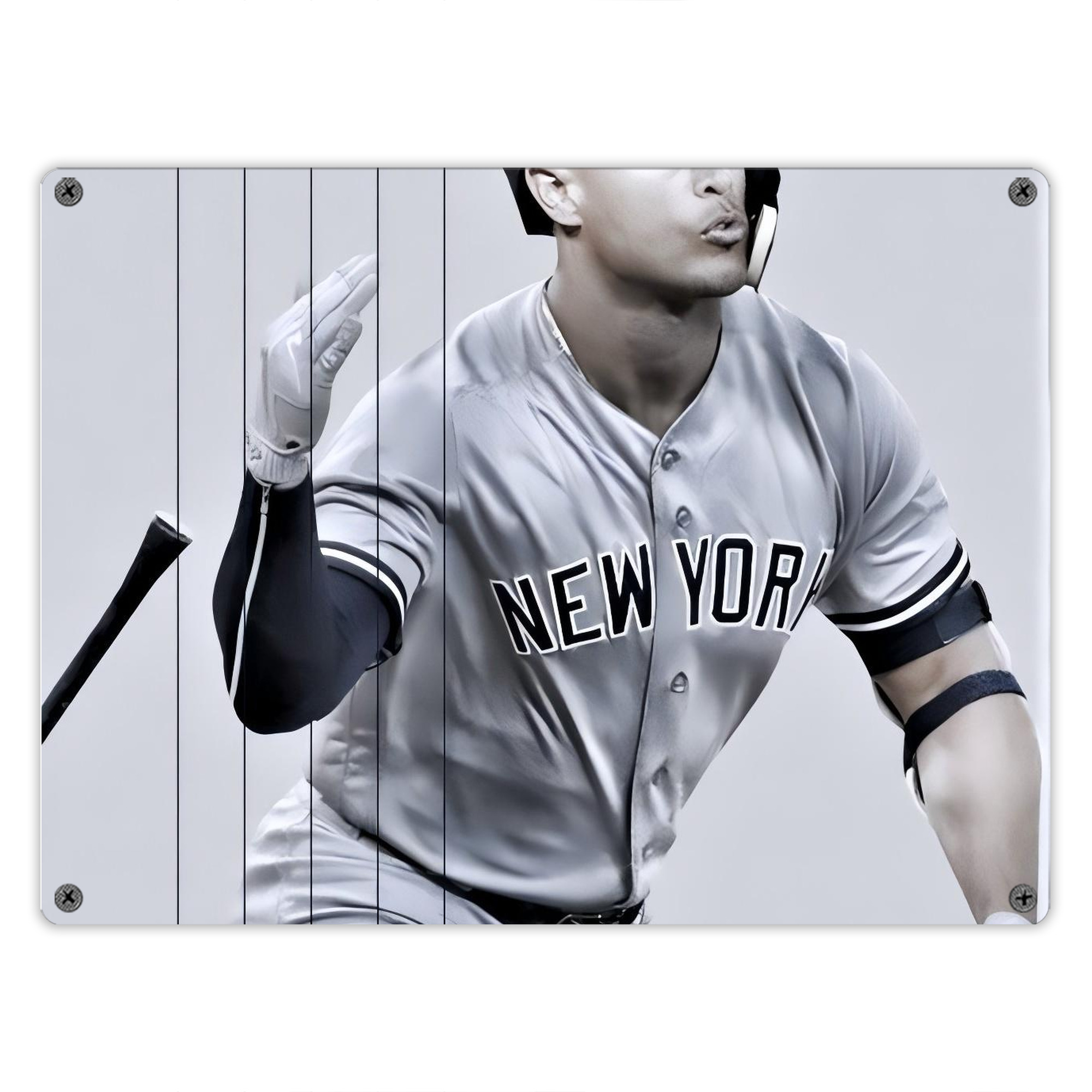 Giancarlo Stanton 37 Vintage Metal Tin Sign 16x12 – Full-Print Iron Wall Decor – Durable, Fade-Resistant – Easy To Hang – Ideal For Home, Bar, Kitchen & Office Decor
