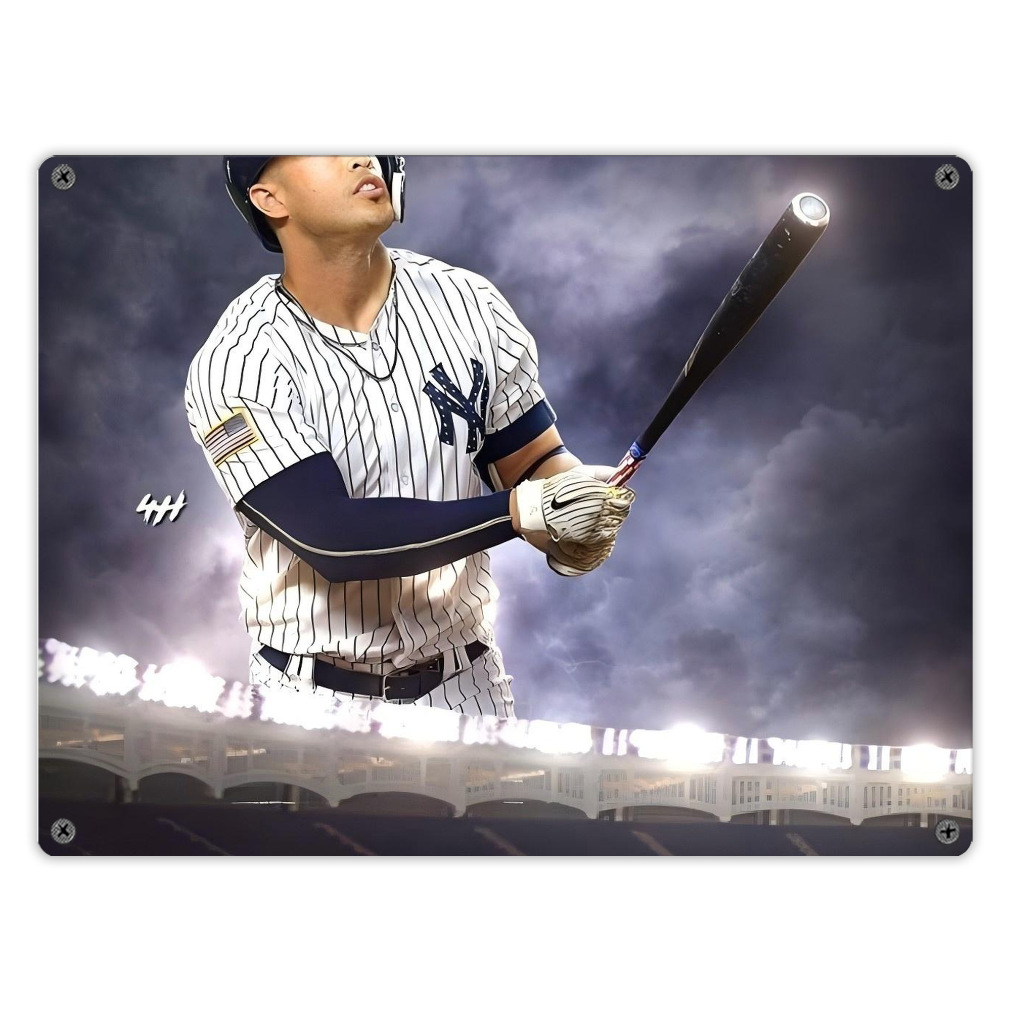 Giancarlo Stanton 41 Vintage Metal Tin Sign 16x12 – Full-Print Iron Wall Decor – Durable, Fade-Resistant – Easy To Hang – Ideal For Home, Bar, Kitchen & Office Decor