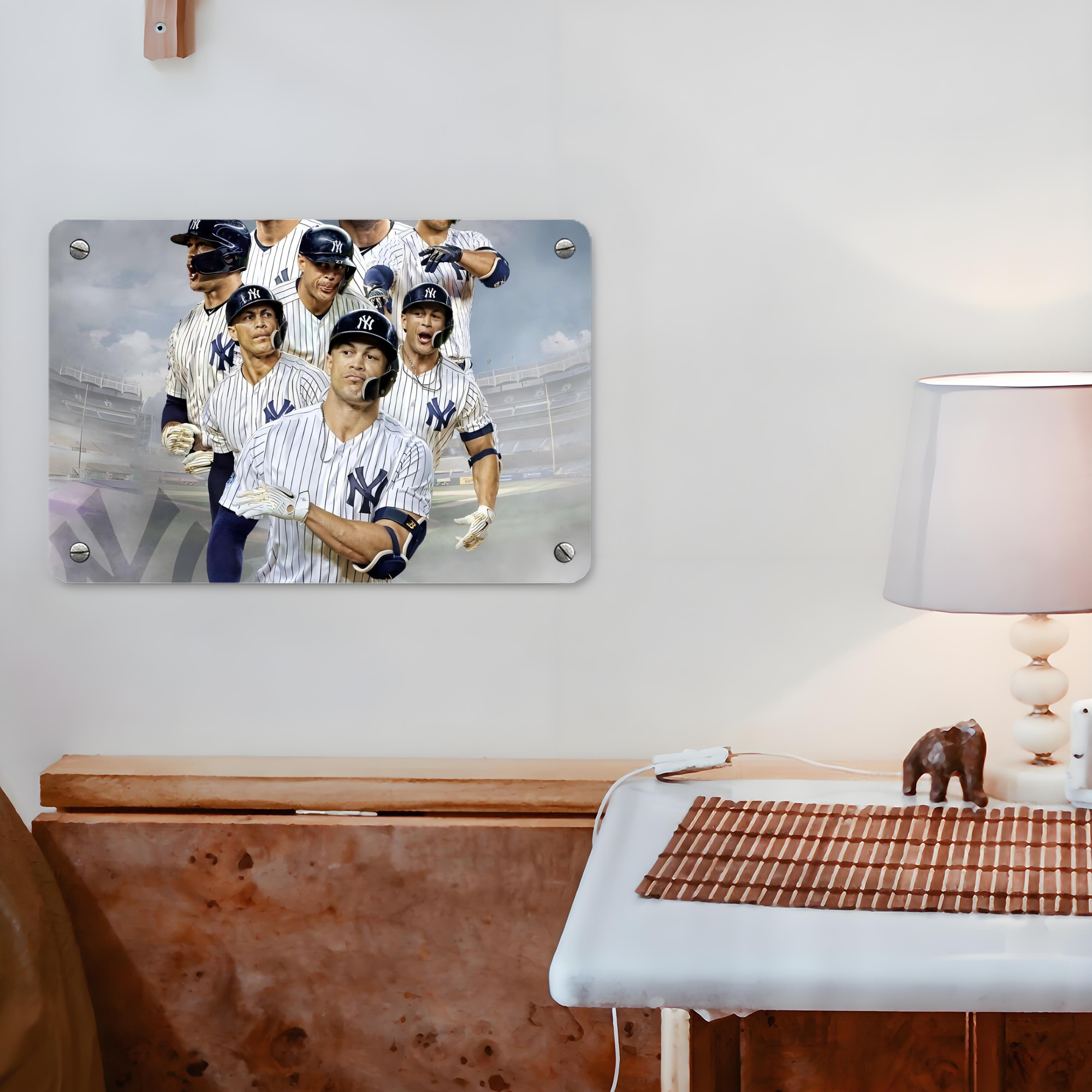 Giancarlo Stanton 38 Metal Tin Sign 12x8inch - Premium Full-Print Decorative Wall Art, Durable Rust-Resistant Metal Plaque For Living Room, Bedroom, Kitchen, Office, Bar Décor