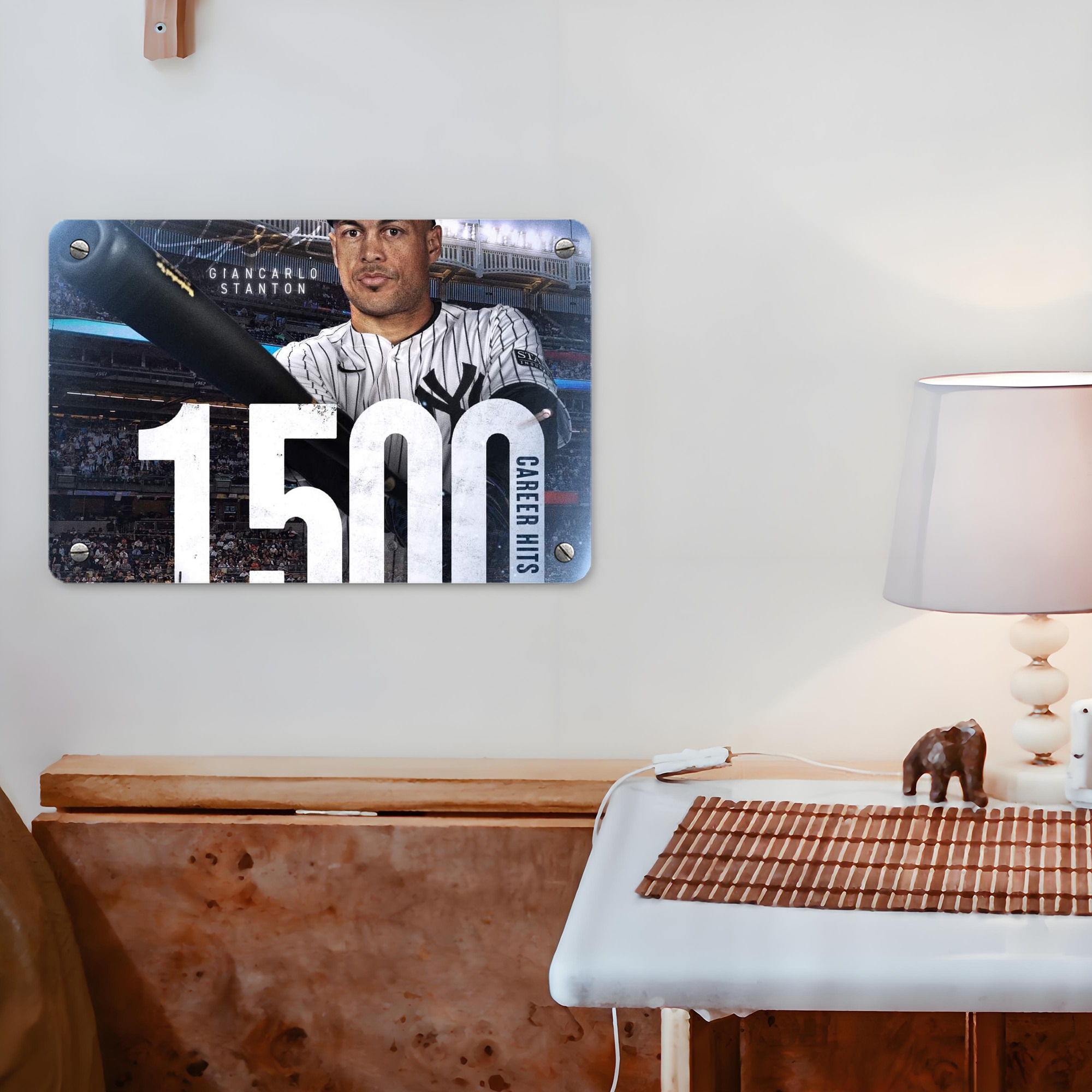 Giancarlo Stanton 39 Metal Tin Sign 12x8inch - Premium Full-Print Decorative Wall Art, Durable Rust-Resistant Metal Plaque For Living Room, Bedroom, Kitchen, Office, Bar Décor