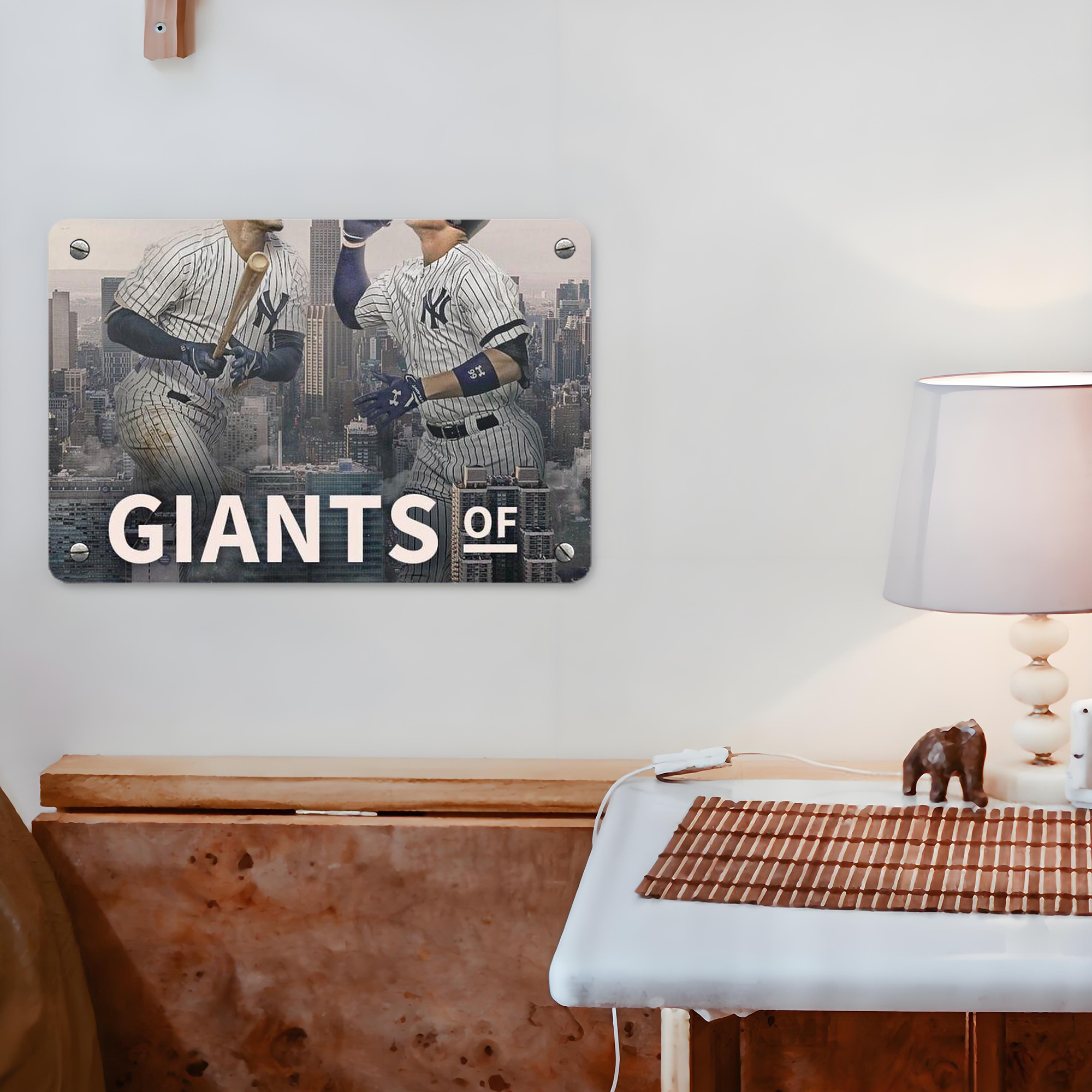 Giancarlo Stanton 46 Metal Tin Sign 12x8inch - Premium Full-Print Decorative Wall Art, Durable Rust-Resistant Metal Plaque For Living Room, Bedroom, Kitchen, Office, Bar Décor