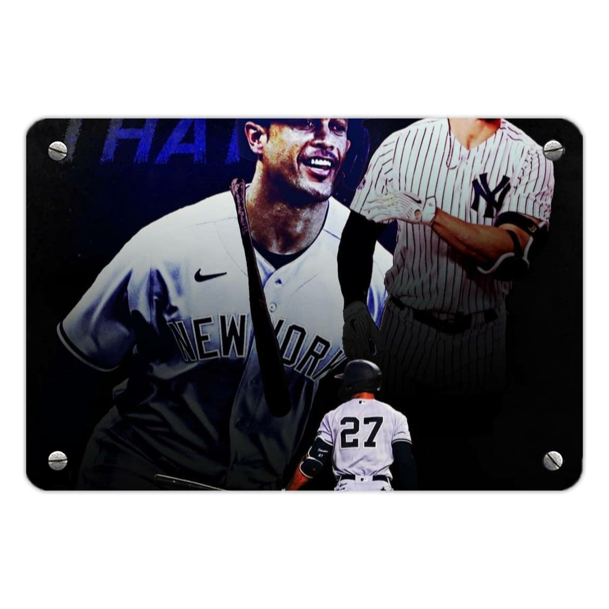 Giancarlo Stanton 36 Metal Tin Sign 12x8inch - Premium Full-Print Decorative Wall Art, Durable Rust-Resistant Metal Plaque For Living Room, Bedroom, Kitchen, Office, Bar Décor