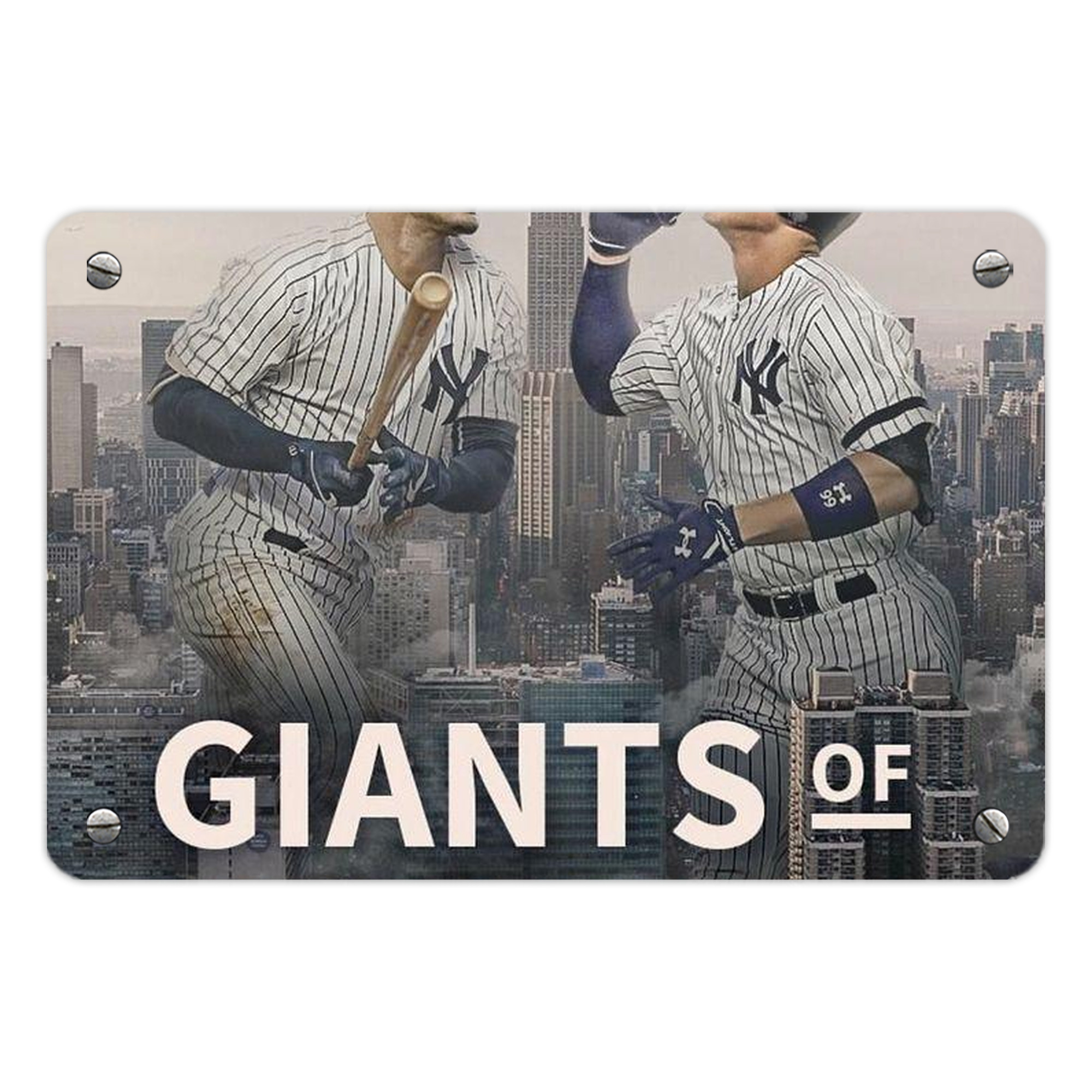 Giancarlo Stanton 46 Metal Tin Sign 12x8inch - Premium Full-Print Decorative Wall Art, Durable Rust-Resistant Metal Plaque For Living Room, Bedroom, Kitchen, Office, Bar Décor