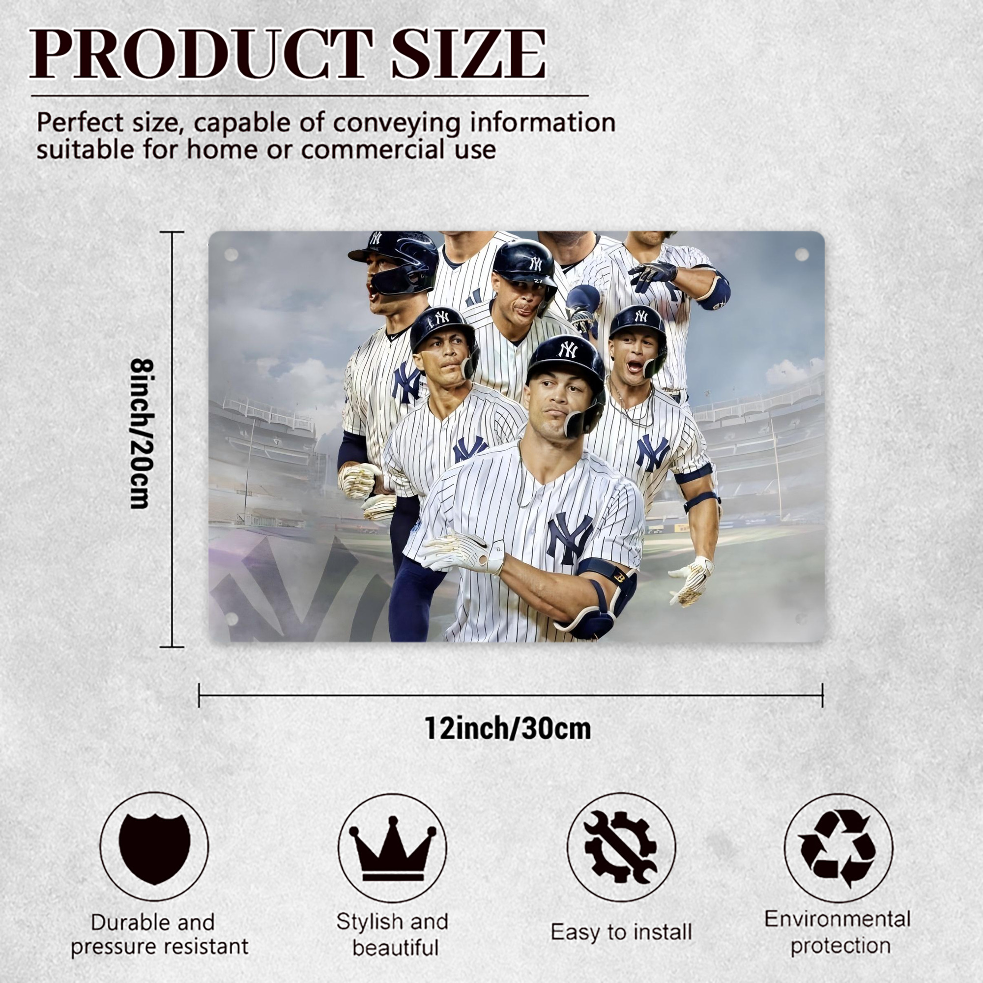 Giancarlo Stanton 38 Decorative Aluminum Plaque – Horizontal Design – Durable, Stylish, Easy To Install – Ideal For Home, Office, Bar, And More