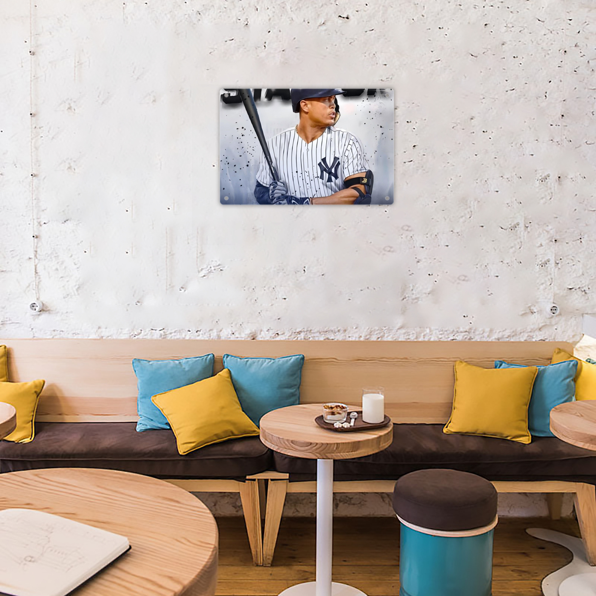 Giancarlo Stanton 40 Decorative Aluminum Plaque – Horizontal Design – Durable, Stylish, Easy To Install – Ideal For Home, Office, Bar, And More