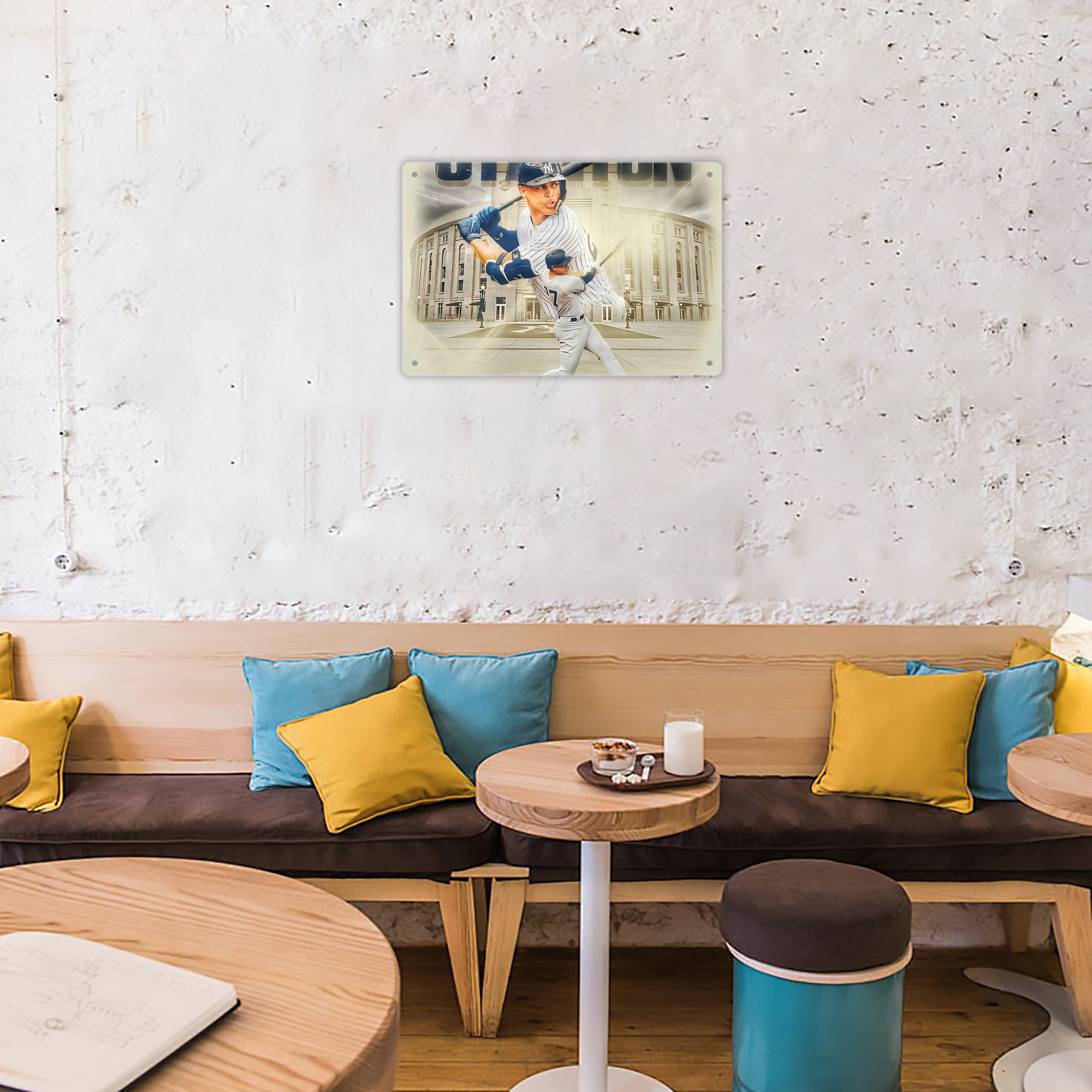 Giancarlo Stanton 45 Decorative Aluminum Plaque – Horizontal Design – Durable, Stylish, Easy To Install – Ideal For Home, Office, Bar, And More