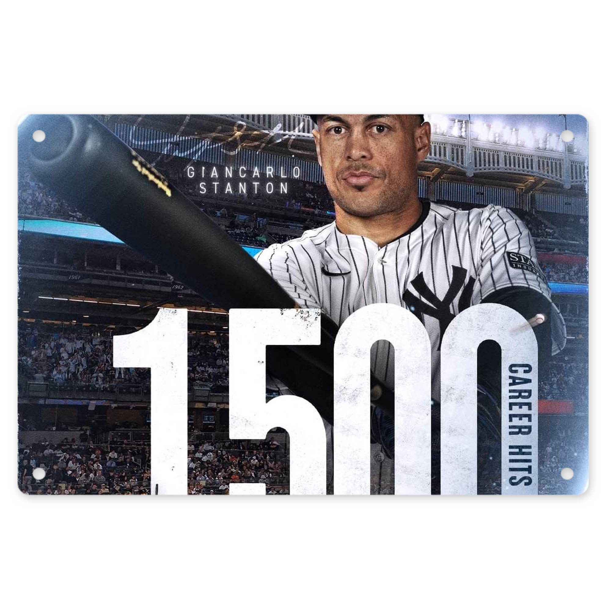 Giancarlo Stanton 39 Decorative Aluminum Plaque – Horizontal Design – Durable, Stylish, Easy To Install – Ideal For Home, Office, Bar, And More