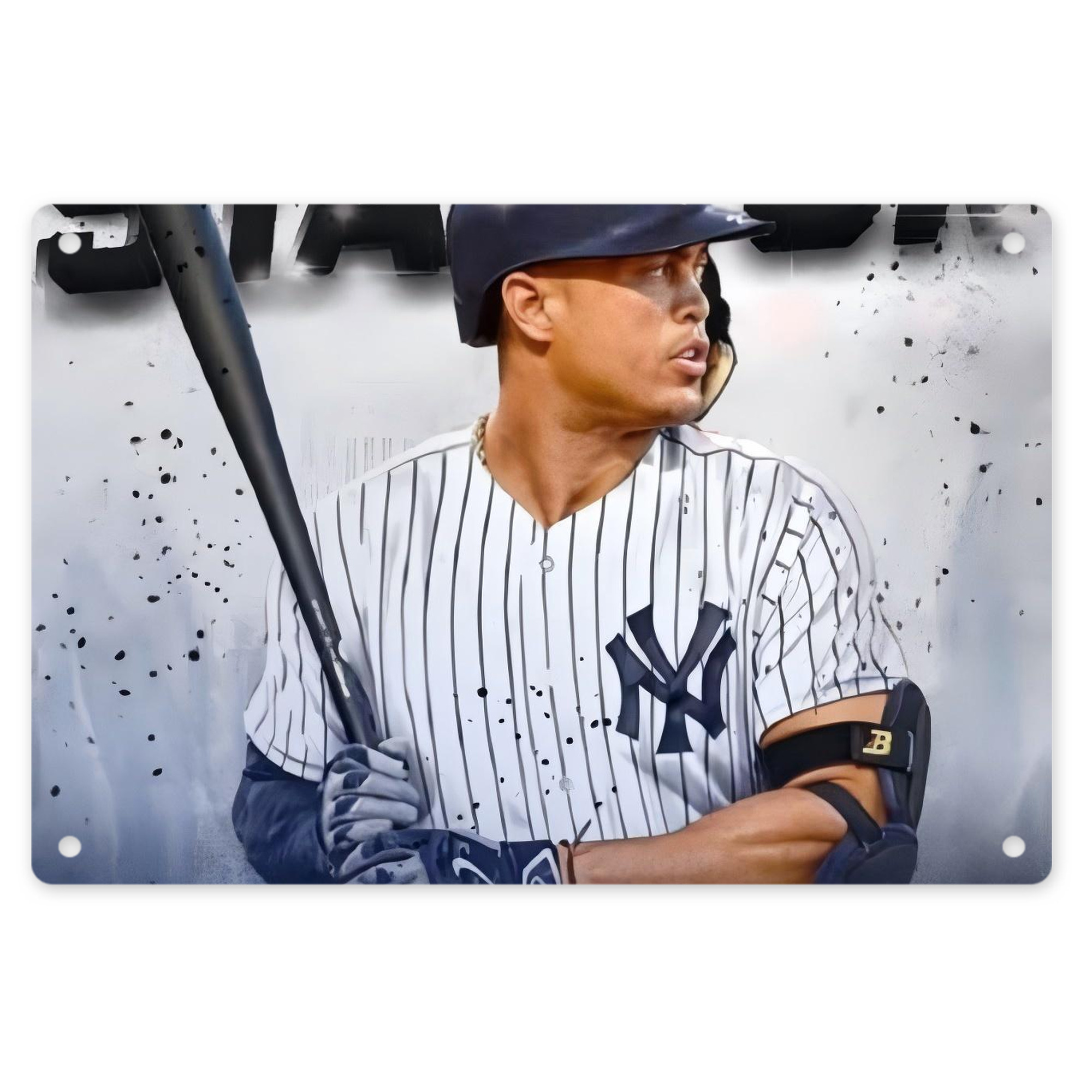 Giancarlo Stanton 40 Decorative Aluminum Plaque – Horizontal Design – Durable, Stylish, Easy To Install – Ideal For Home, Office, Bar, And More