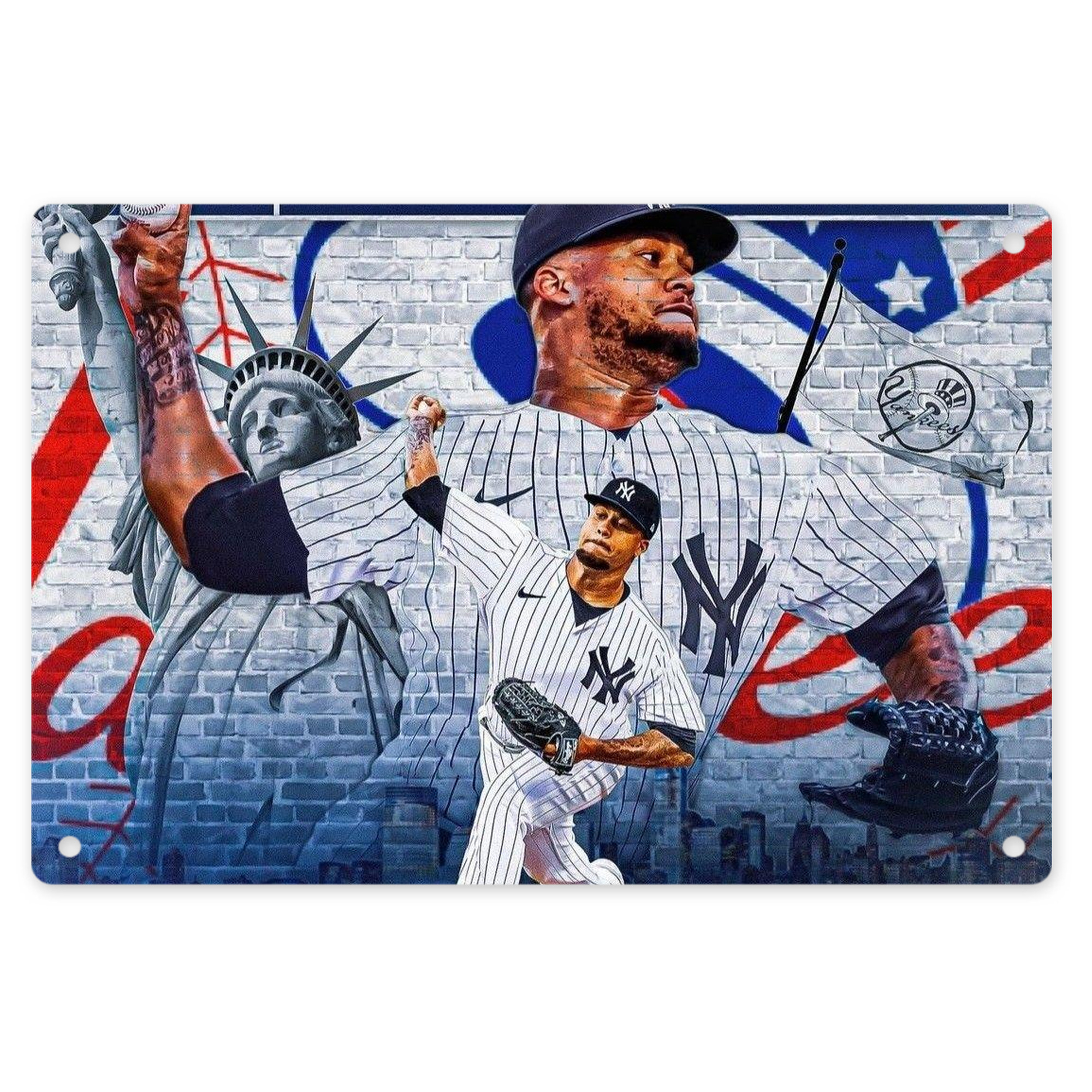 Giancarlo Stanton 43 Decorative Aluminum Plaque – Horizontal Design – Durable, Stylish, Easy To Install – Ideal For Home, Office, Bar, And More