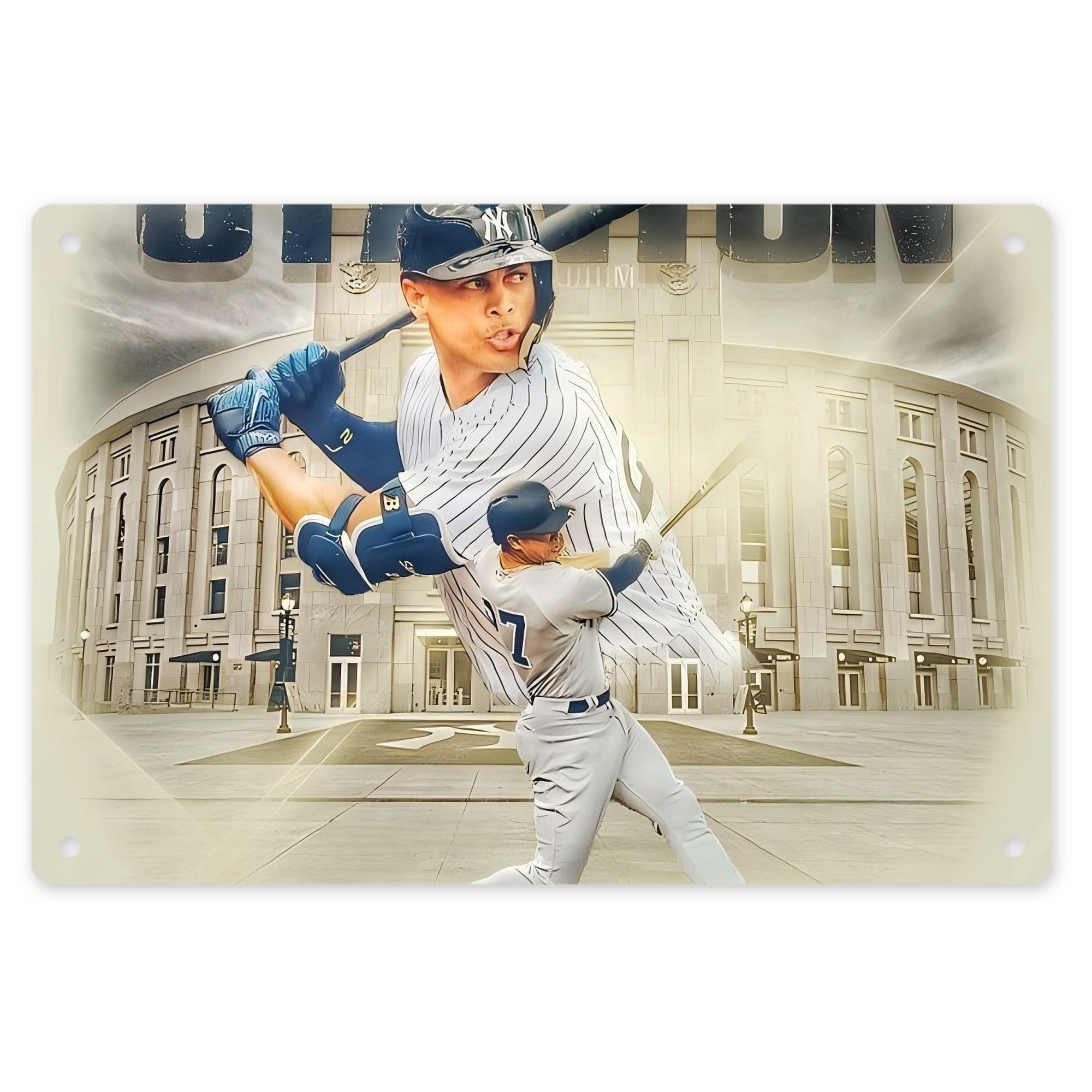 Giancarlo Stanton 45 Decorative Aluminum Plaque – Horizontal Design – Durable, Stylish, Easy To Install – Ideal For Home, Office, Bar, And More