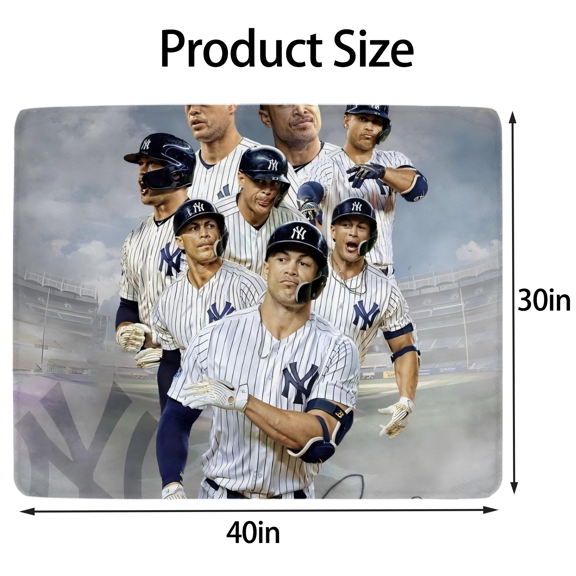 Giancarlo Stanton 38 Soft Plush Fleece Blanket 30x40 Inch - 300GSM Flannel, Ultra Soft & Warm, Lightweight & Durable, Perfect For Kids, Adults, Couch, Bed, Camping, Travel, Gift For Family & Friends