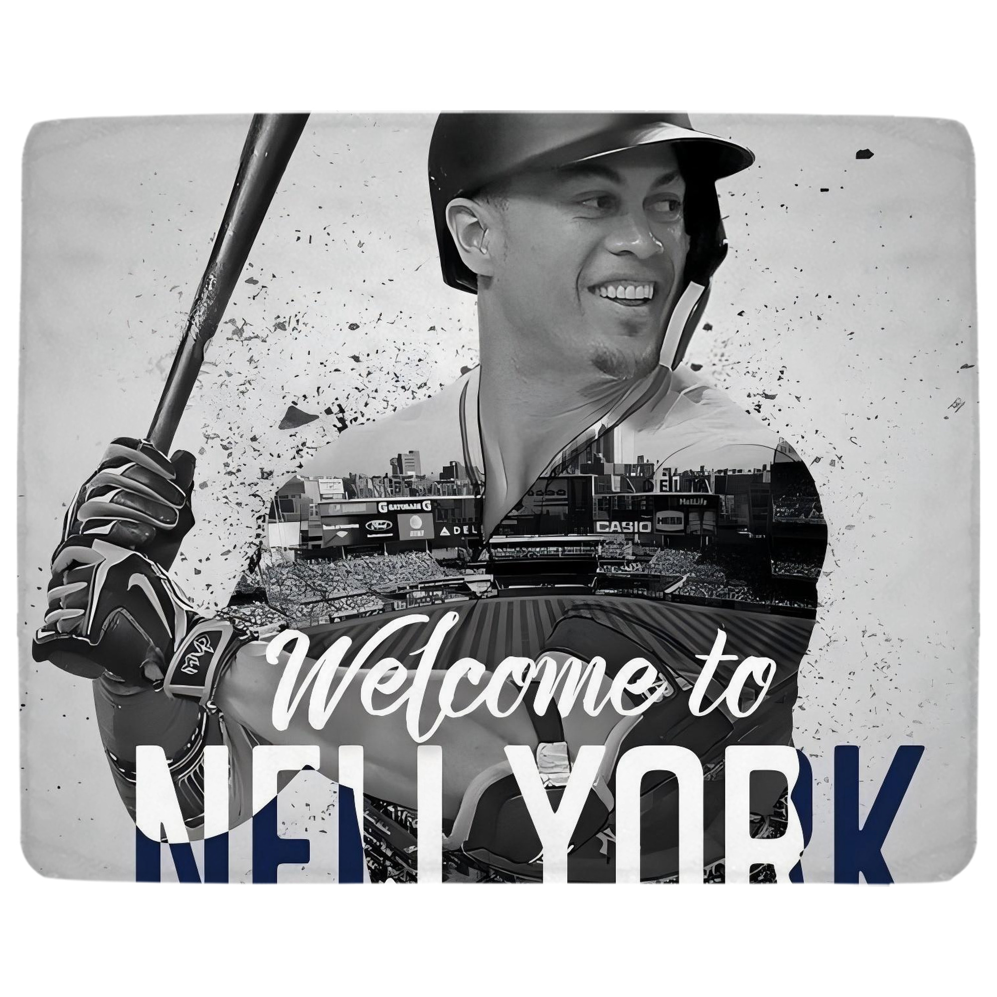 Giancarlo Stanton 42 Soft Plush Fleece Blanket 30x40 Inch - 300GSM Flannel, Ultra Soft & Warm, Lightweight & Durable, Perfect For Kids, Adults, Couch, Bed, Camping, Travel, Gift For Family & Friends