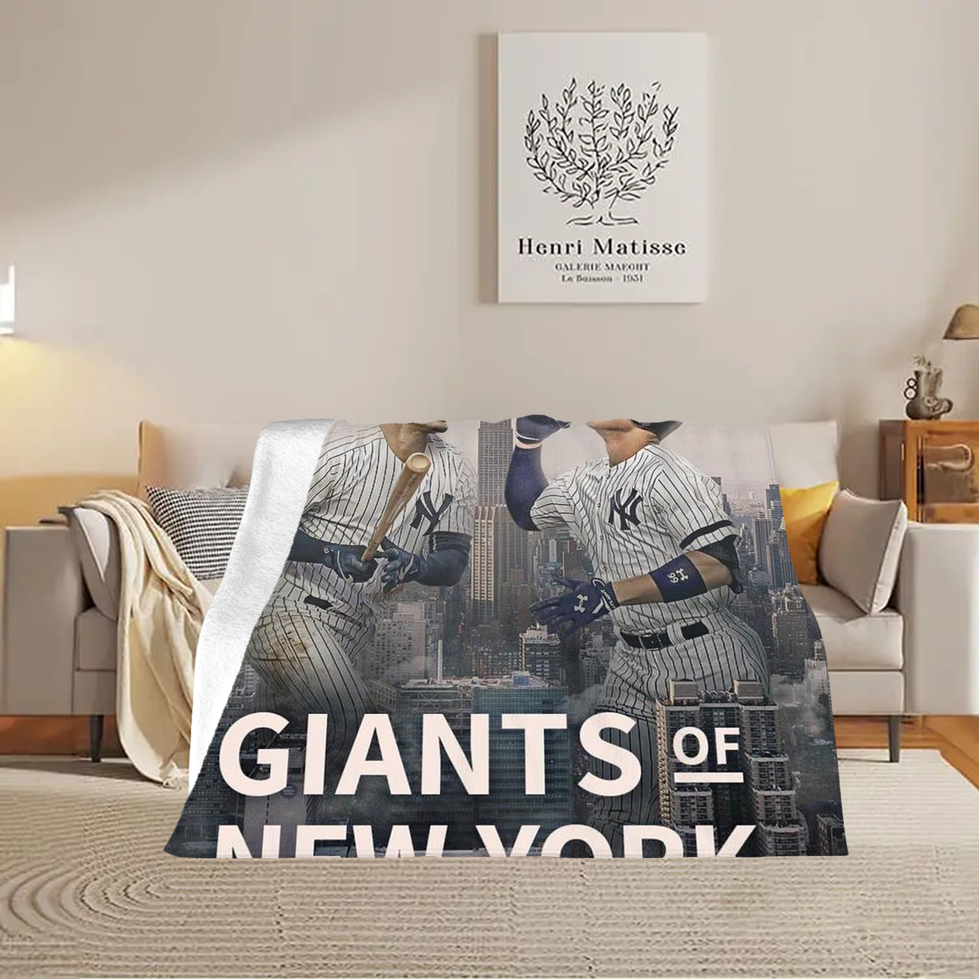 Giancarlo Stanton 46 Soft Plush Fleece Blanket 30x40 Inch - 300GSM Flannel, Ultra Soft & Warm, Lightweight & Durable, Perfect For Kids, Adults, Couch, Bed, Camping, Travel, Gift For Family & Friends