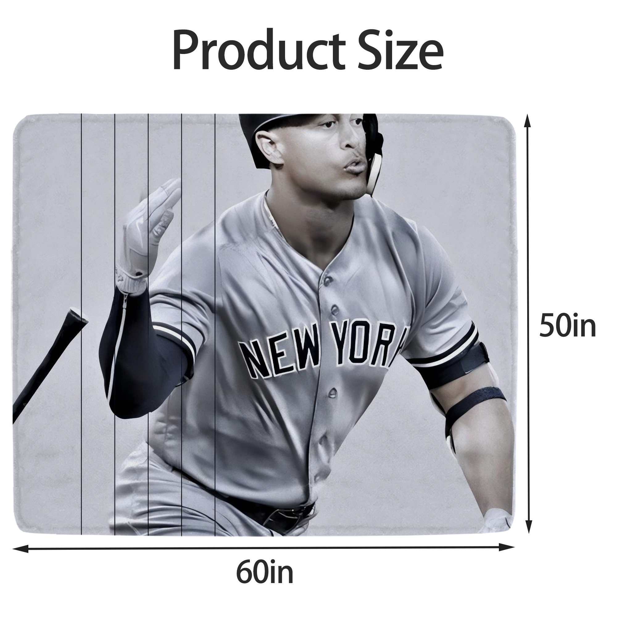 Giancarlo Stanton 37 Soft Fleece Throw Blanket 50 X 60 Inch – Super Soft, Lightweight, And Durable – Perfect For Sofa, Bed, Camping, And More – Ideal Gift For Family And Friends