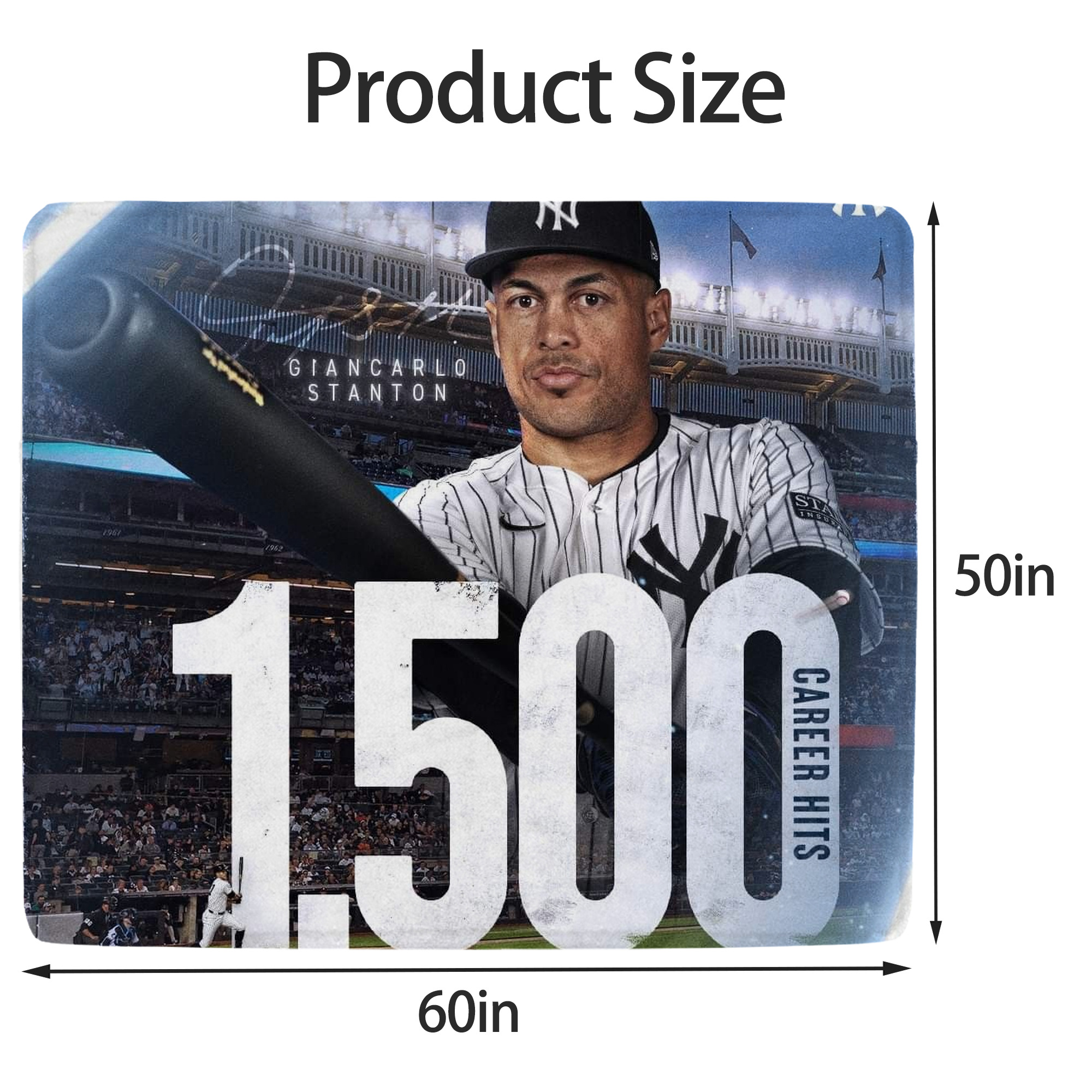 Giancarlo Stanton 39 Soft Fleece Throw Blanket 50 X 60 Inch – Super Soft, Lightweight, And Durable – Perfect For Sofa, Bed, Camping, And More – Ideal Gift For Family And Friends