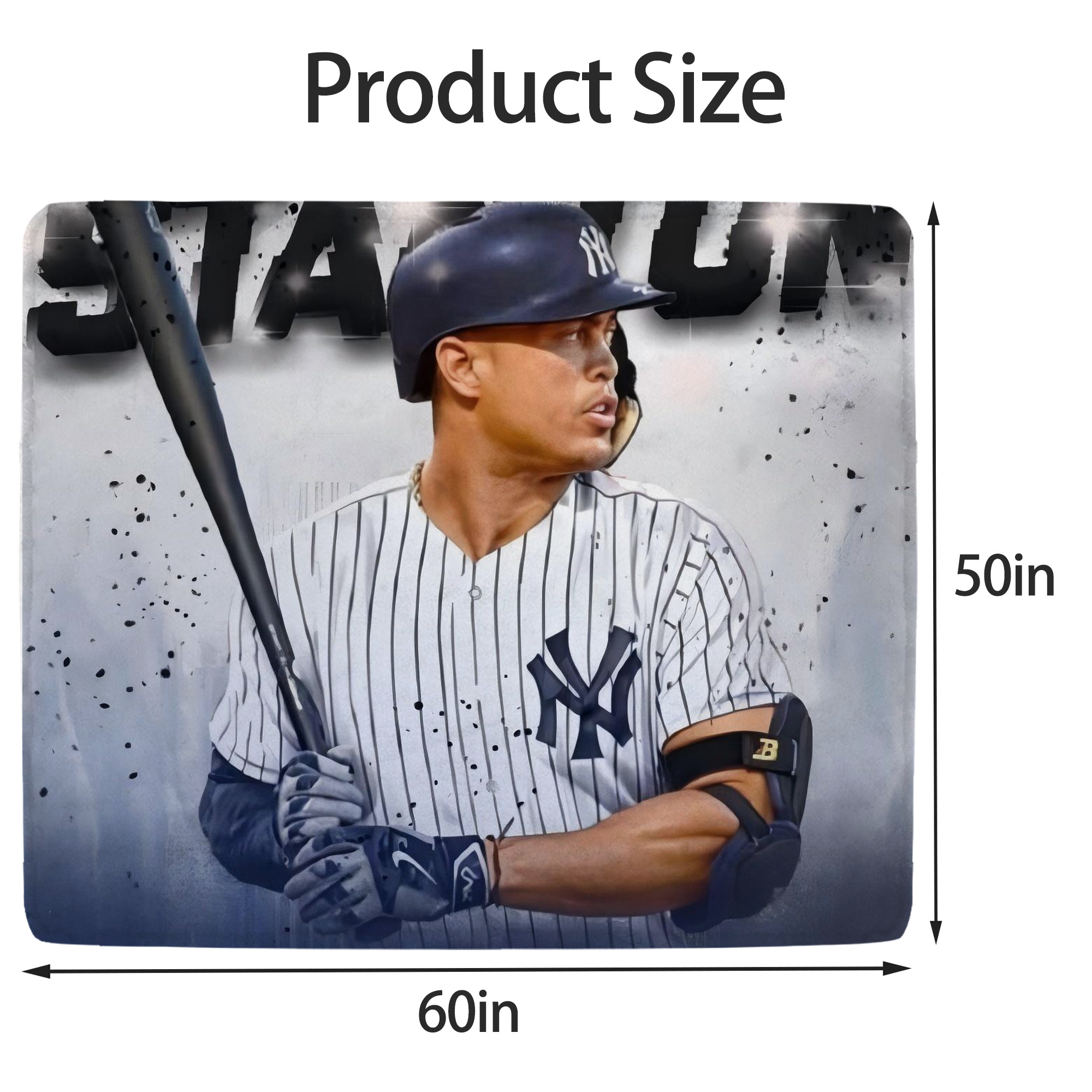 Giancarlo Stanton 40 Soft Fleece Throw Blanket 50 X 60 Inch – Super Soft, Lightweight, And Durable – Perfect For Sofa, Bed, Camping, And More – Ideal Gift For Family And Friends