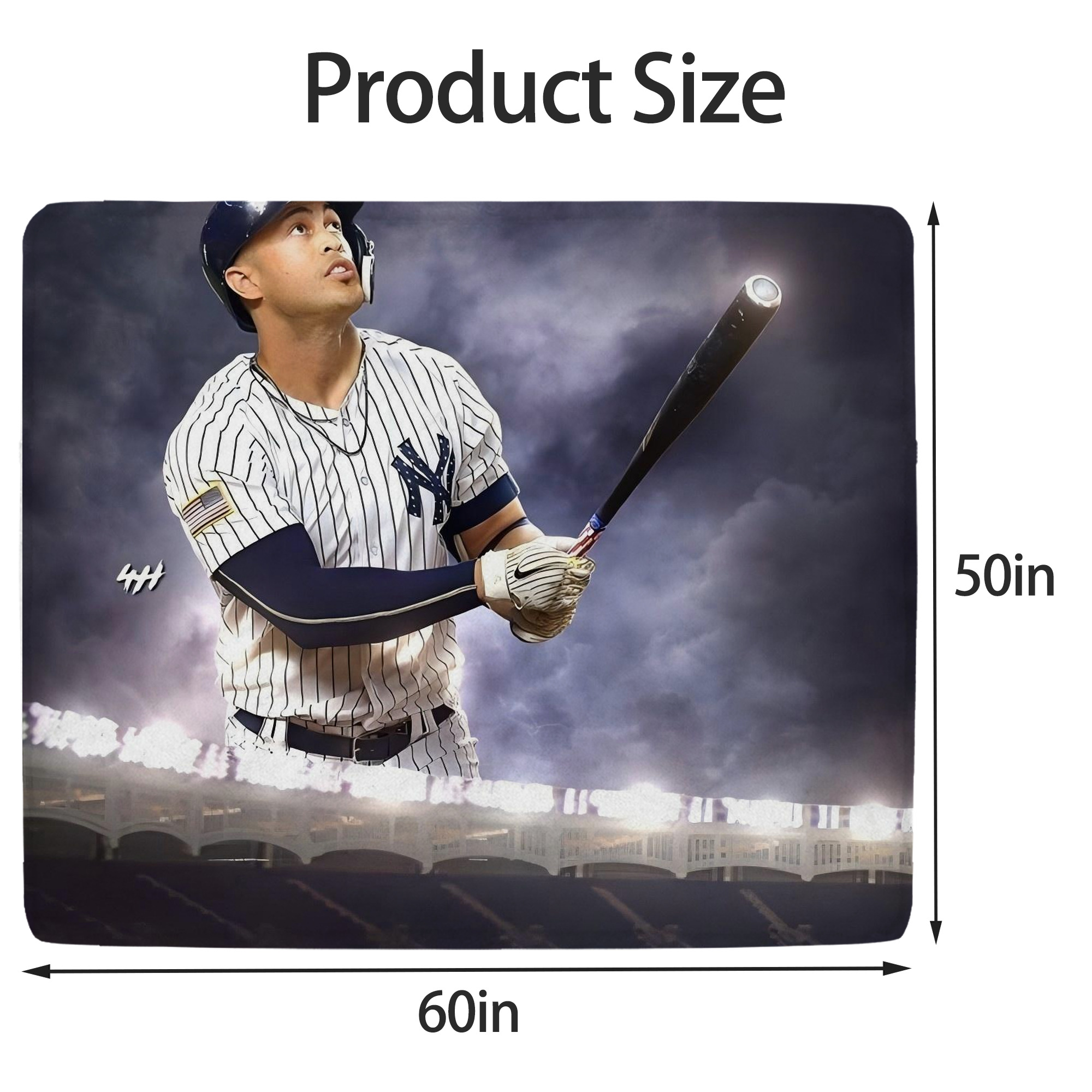 Giancarlo Stanton 41 Soft Fleece Throw Blanket 50 X 60 Inch – Super Soft, Lightweight, And Durable – Perfect For Sofa, Bed, Camping, And More – Ideal Gift For Family And Friends