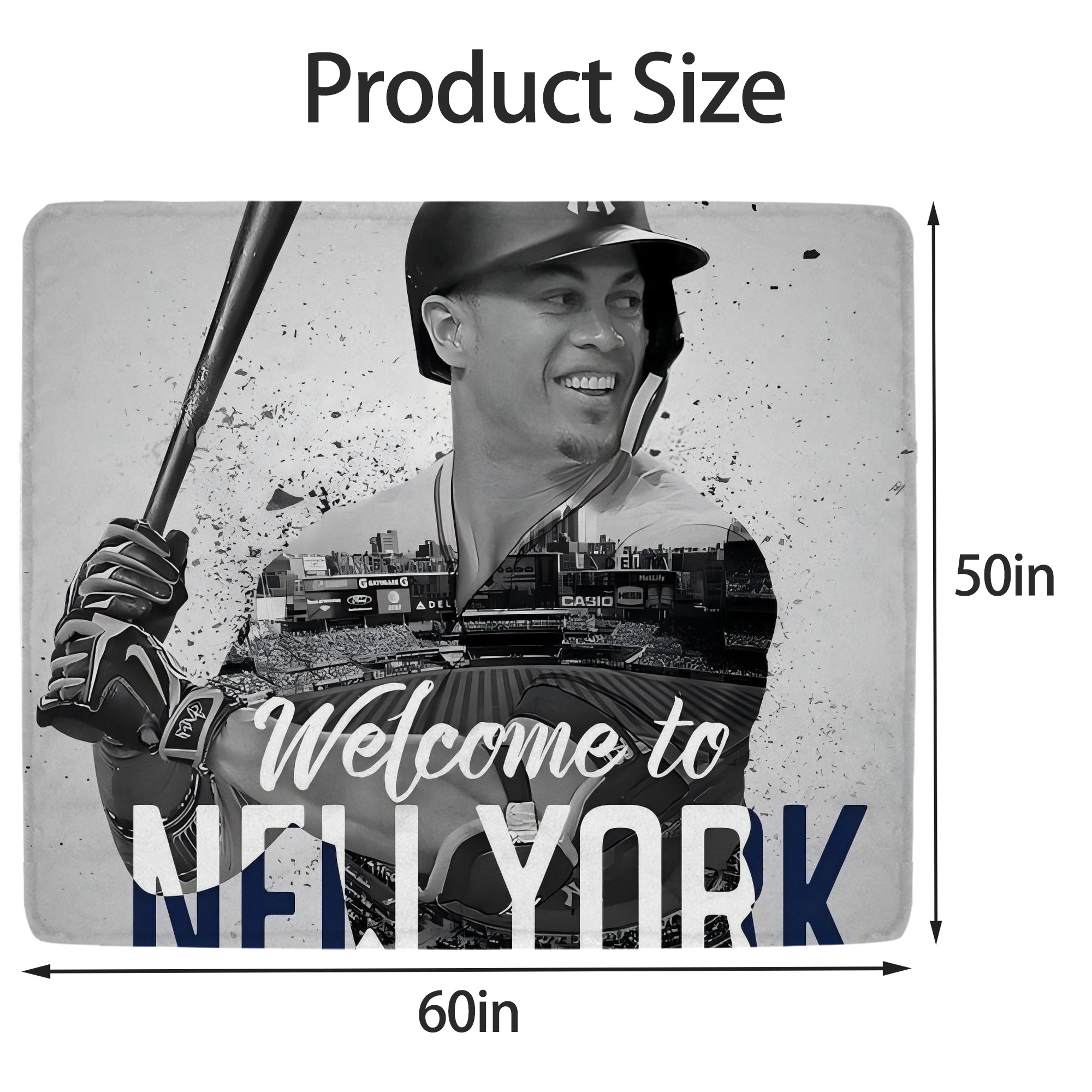 Giancarlo Stanton 42 Soft Fleece Throw Blanket 50 X 60 Inch – Super Soft, Lightweight, And Durable – Perfect For Sofa, Bed, Camping, And More – Ideal Gift For Family And Friends