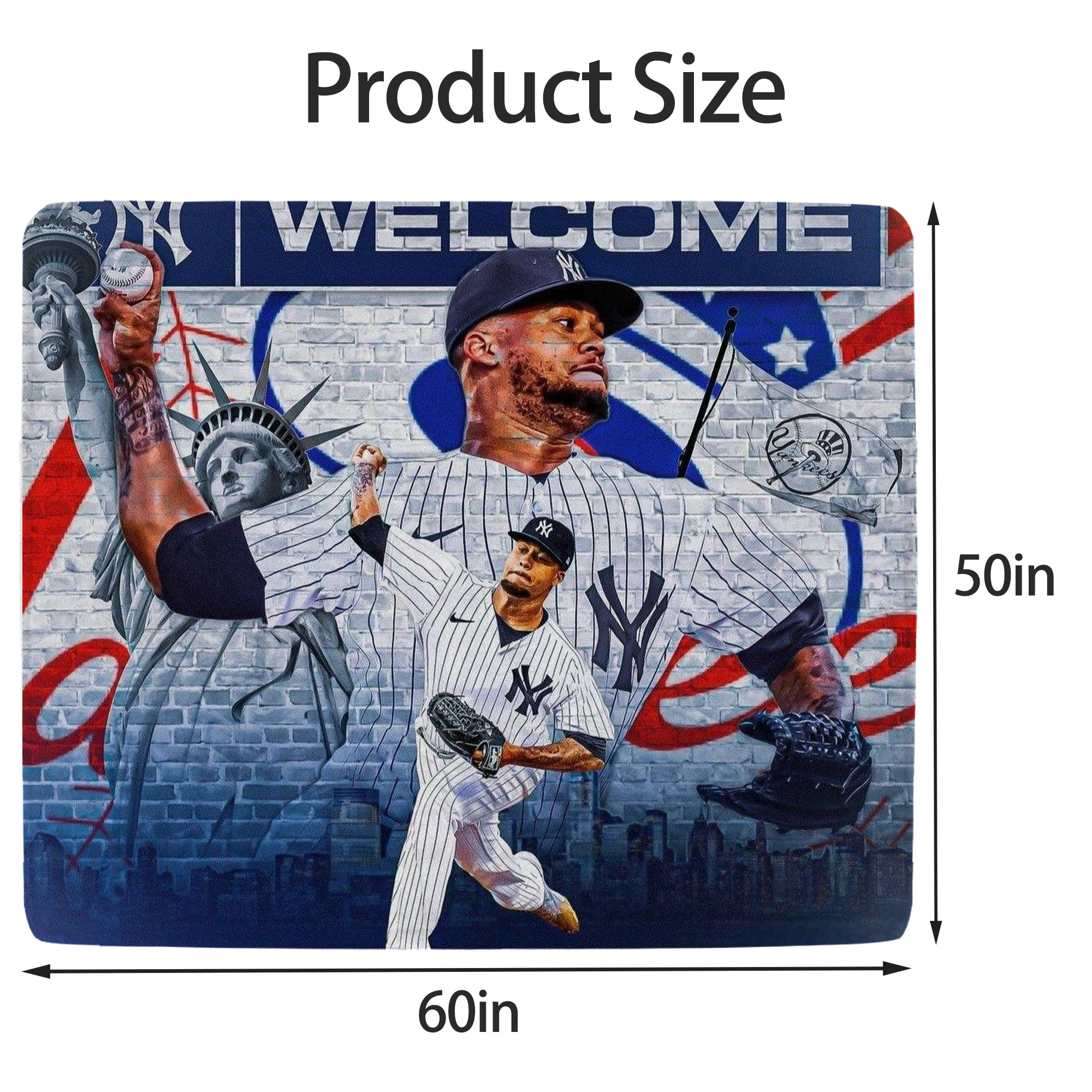Giancarlo Stanton 43 Soft Fleece Throw Blanket 50 X 60 Inch – Super Soft, Lightweight, And Durable – Perfect For Sofa, Bed, Camping, And More – Ideal Gift For Family And Friends