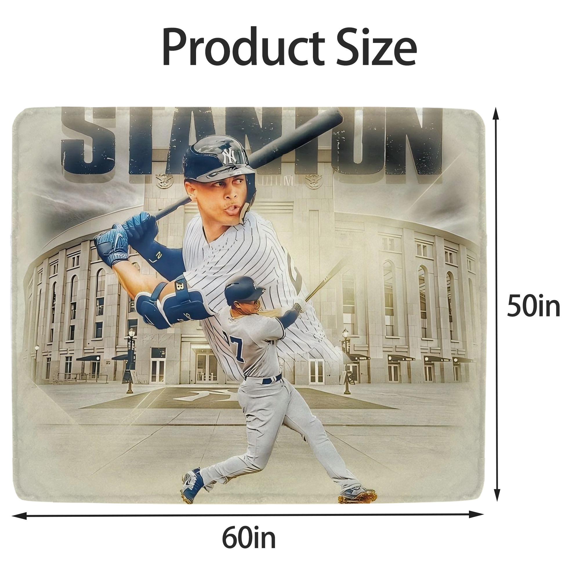 Giancarlo Stanton 45 Soft Fleece Throw Blanket 50 X 60 Inch – Super Soft, Lightweight, And Durable – Perfect For Sofa, Bed, Camping, And More – Ideal Gift For Family And Friends