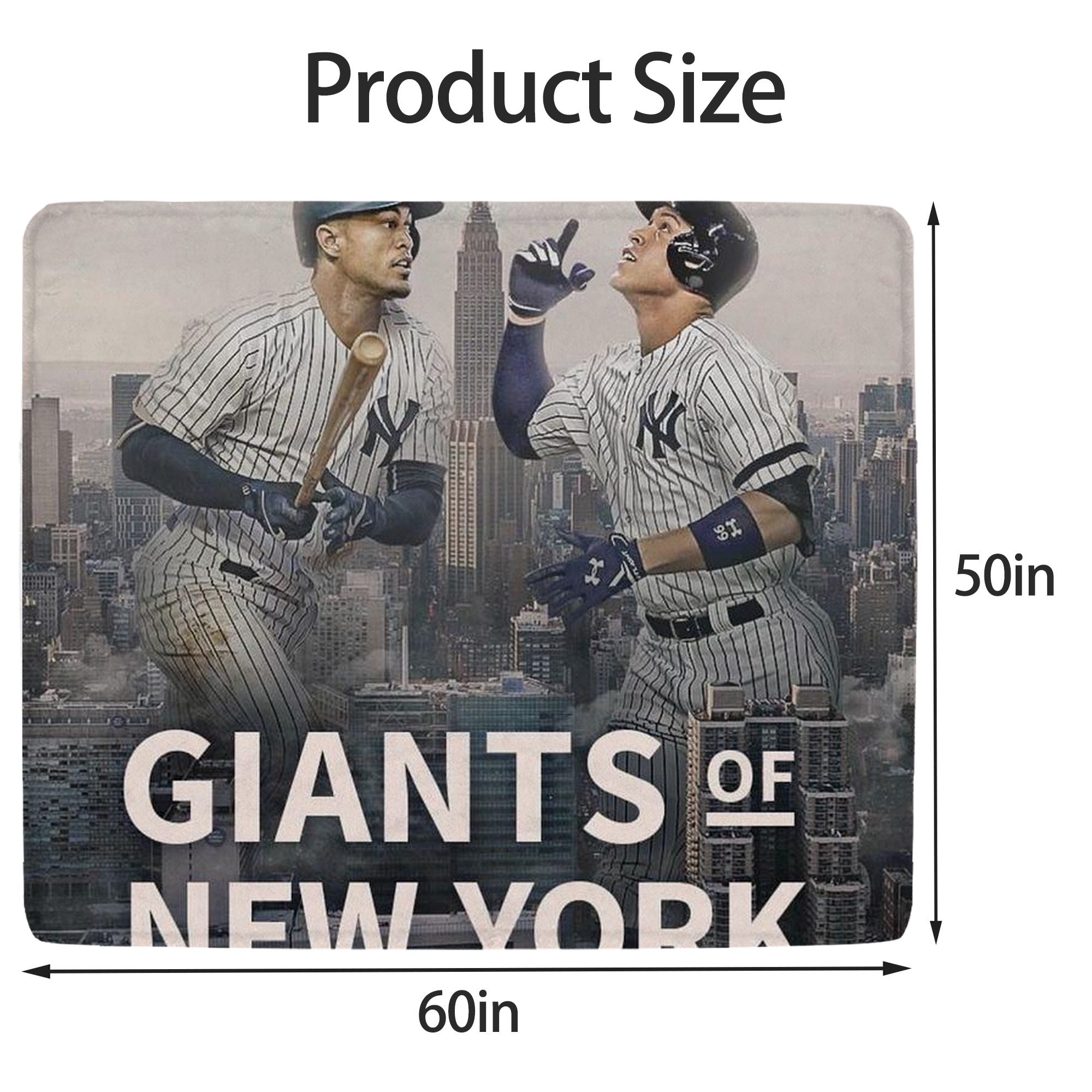 Giancarlo Stanton 46 Soft Fleece Throw Blanket 50 X 60 Inch – Super Soft, Lightweight, And Durable – Perfect For Sofa, Bed, Camping, And More – Ideal Gift For Family And Friends