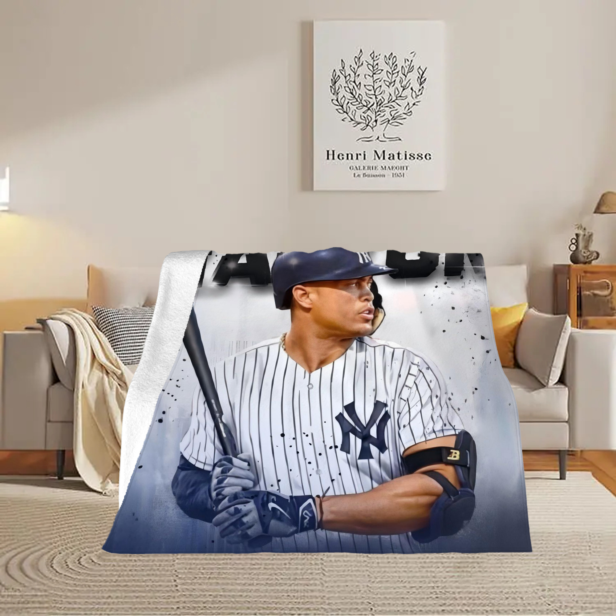 Giancarlo Stanton 40 Soft Fleece Throw Blanket 50 X 60 Inch – Super Soft, Lightweight, And Durable – Perfect For Sofa, Bed, Camping, And More – Ideal Gift For Family And Friends