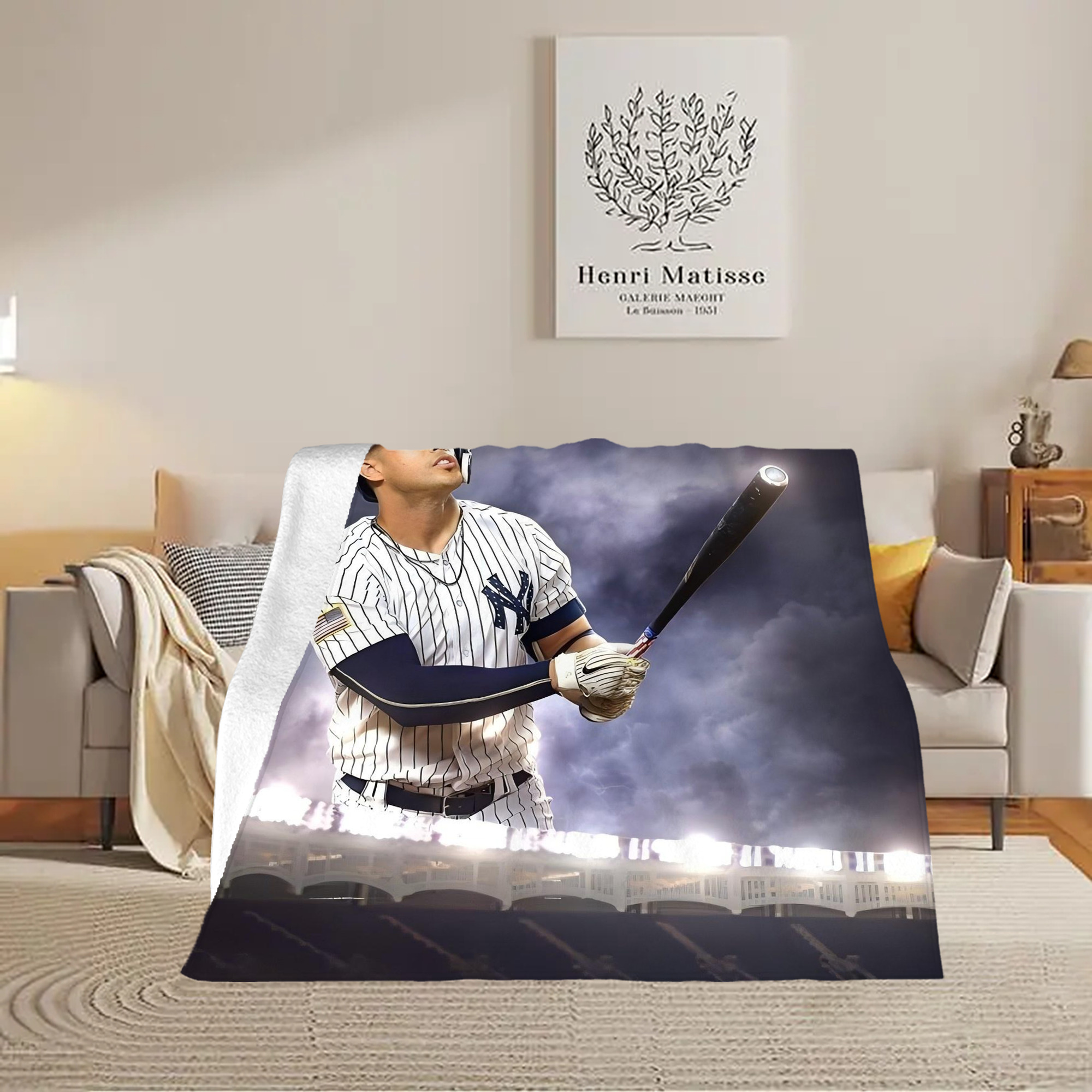 Giancarlo Stanton 41 Soft Fleece Throw Blanket 50 X 60 Inch – Super Soft, Lightweight, And Durable – Perfect For Sofa, Bed, Camping, And More – Ideal Gift For Family And Friends
