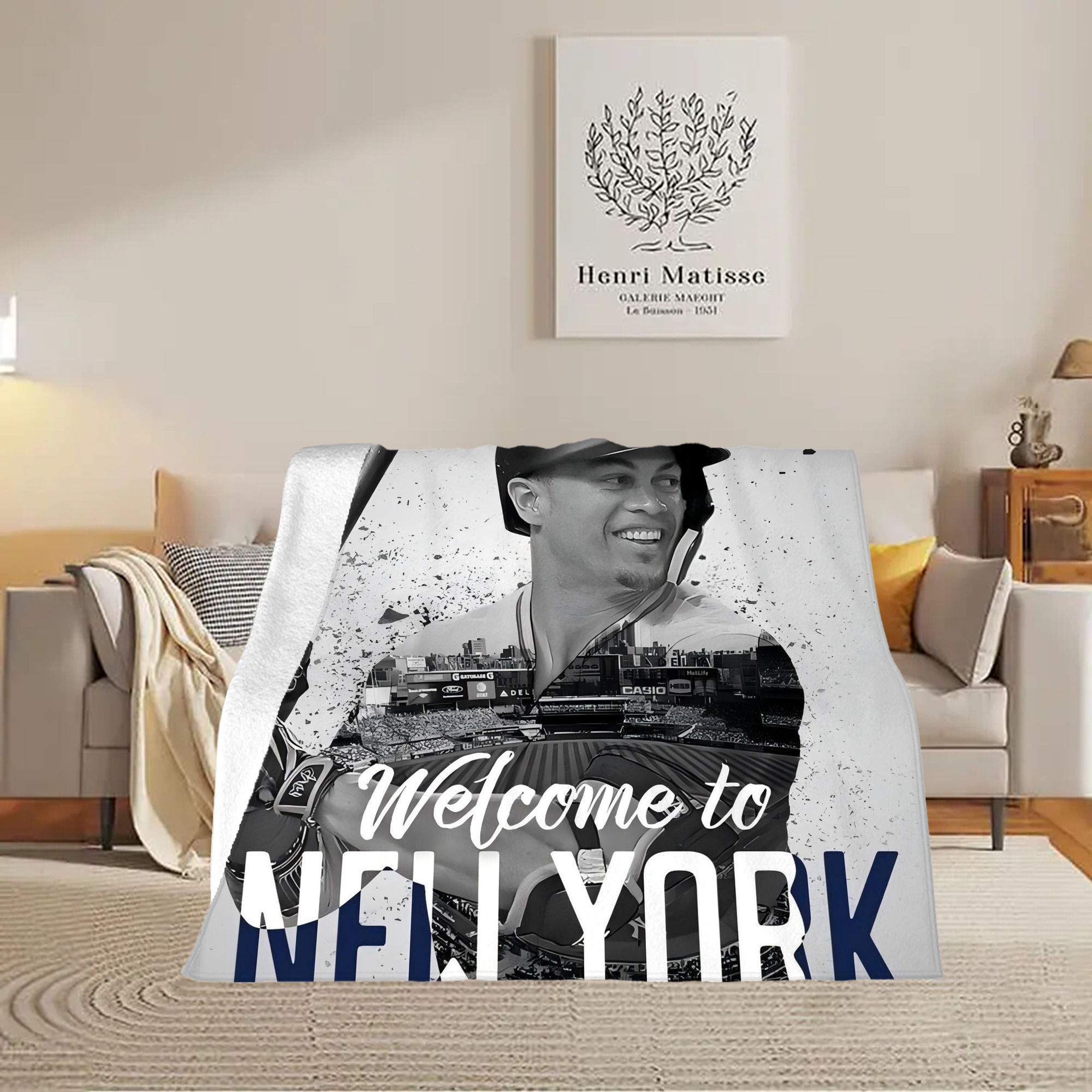 Giancarlo Stanton 42 Soft Fleece Throw Blanket 50 X 60 Inch – Super Soft, Lightweight, And Durable – Perfect For Sofa, Bed, Camping, And More – Ideal Gift For Family And Friends