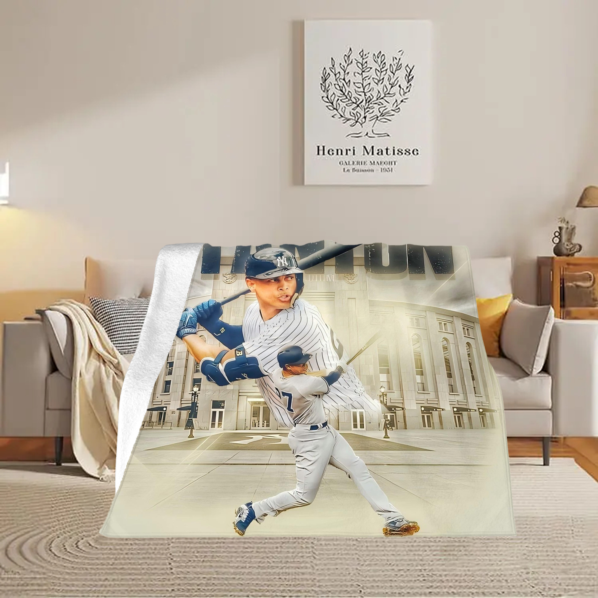 Giancarlo Stanton 45 Soft Fleece Throw Blanket 50 X 60 Inch – Super Soft, Lightweight, And Durable – Perfect For Sofa, Bed, Camping, And More – Ideal Gift For Family And Friends