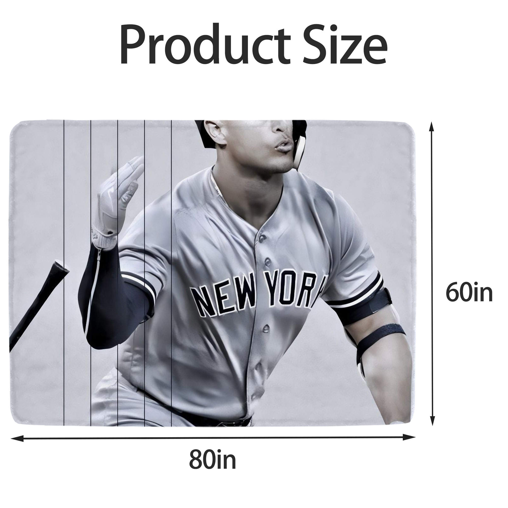 Giancarlo Stanton 37 Soft Fleece Throw Blanket 60 X 80 Inch – Super Soft, Lightweight, And Durable – Perfect For Sofa, Bed, Camping, And More – Ideal Gift For Family And Friends