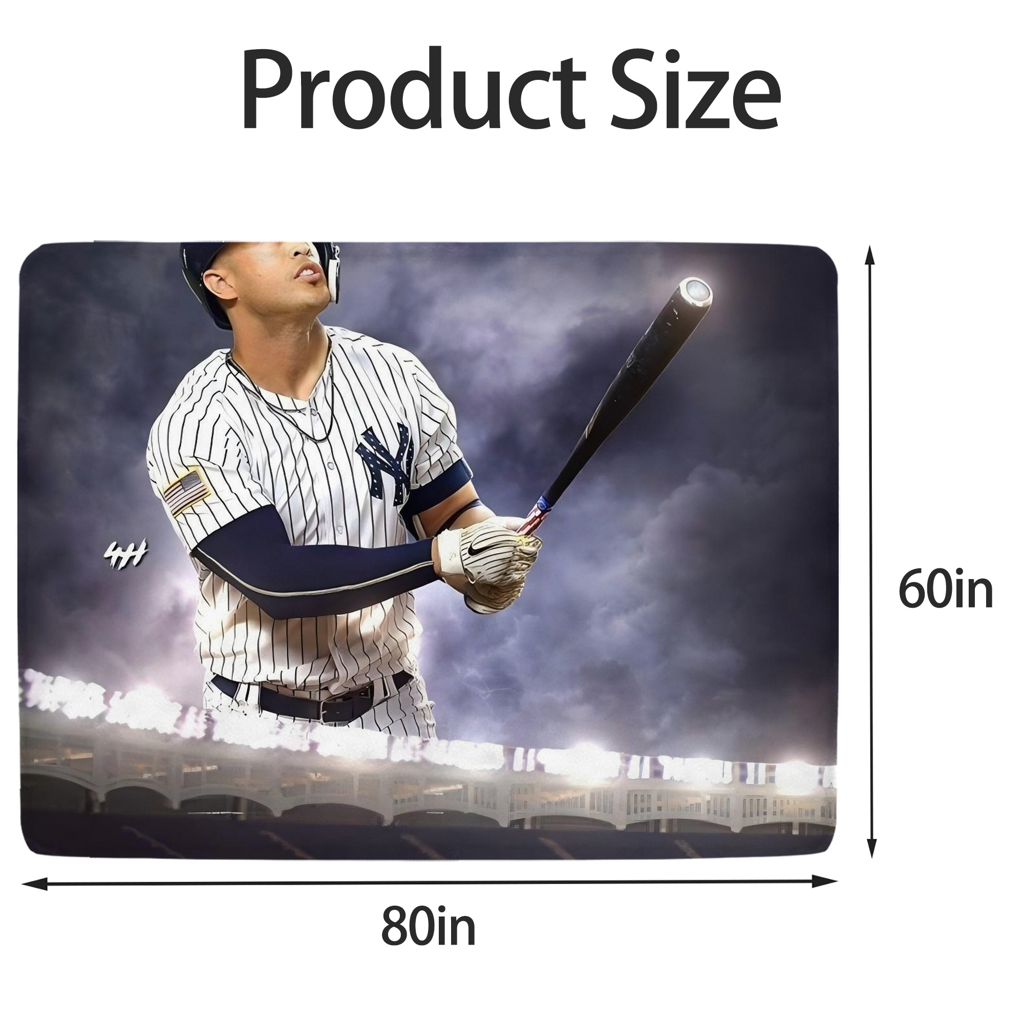 Giancarlo Stanton 41 Soft Fleece Throw Blanket 60 X 80 Inch – Super Soft, Lightweight, And Durable – Perfect For Sofa, Bed, Camping, And More – Ideal Gift For Family And Friends