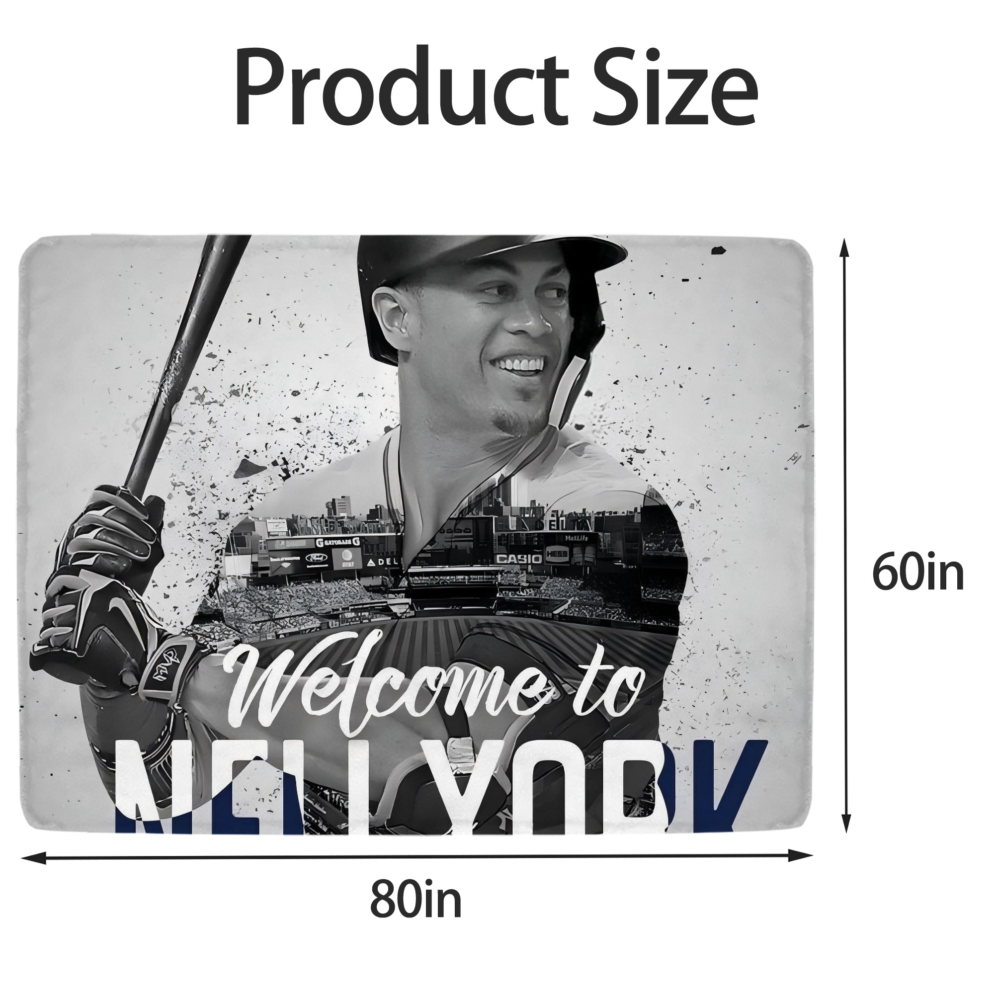 Giancarlo Stanton 42 Soft Fleece Throw Blanket 60 X 80 Inch – Super Soft, Lightweight, And Durable – Perfect For Sofa, Bed, Camping, And More – Ideal Gift For Family And Friends