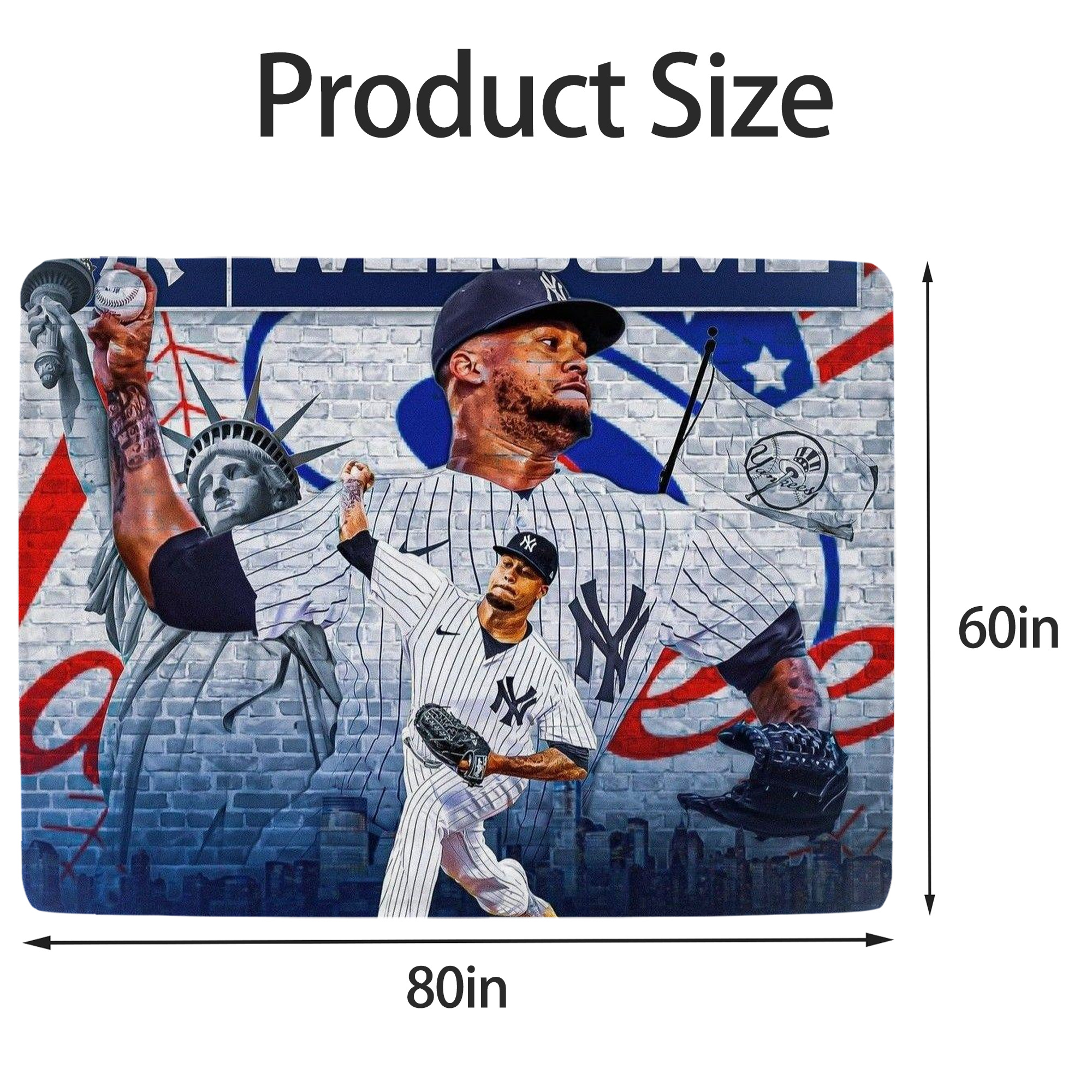 Giancarlo Stanton 43 Soft Fleece Throw Blanket 60 X 80 Inch – Super Soft, Lightweight, And Durable – Perfect For Sofa, Bed, Camping, And More – Ideal Gift For Family And Friends