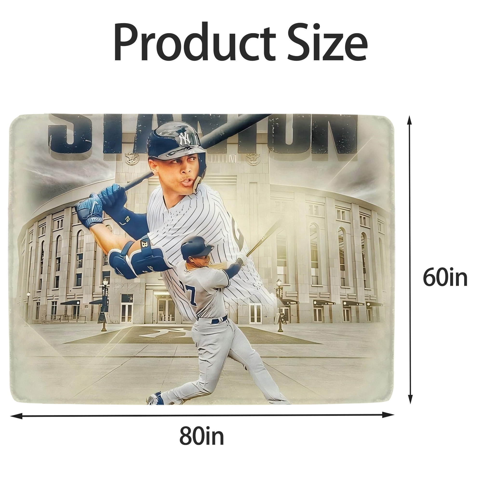 Giancarlo Stanton 45 Soft Fleece Throw Blanket 60 X 80 Inch – Super Soft, Lightweight, And Durable – Perfect For Sofa, Bed, Camping, And More – Ideal Gift For Family And Friends