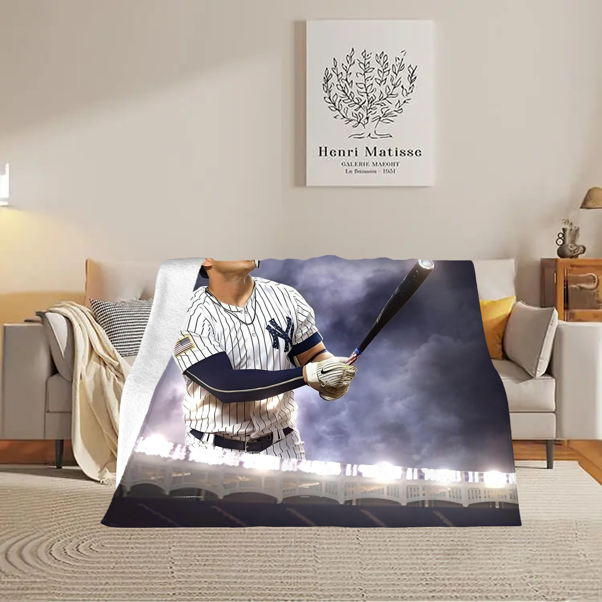 Giancarlo Stanton 41 Soft Fleece Throw Blanket 60 X 80 Inch – Super Soft, Lightweight, And Durable – Perfect For Sofa, Bed, Camping, And More – Ideal Gift For Family And Friends
