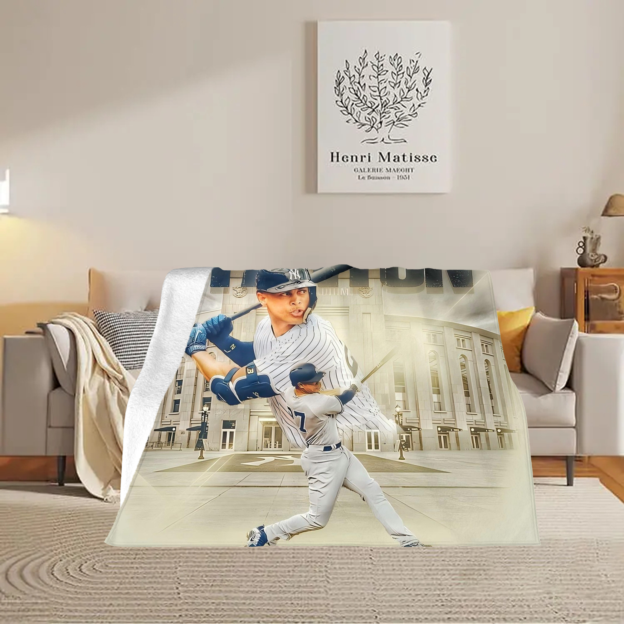 Giancarlo Stanton 45 Soft Fleece Throw Blanket 60 X 80 Inch – Super Soft, Lightweight, And Durable – Perfect For Sofa, Bed, Camping, And More – Ideal Gift For Family And Friends