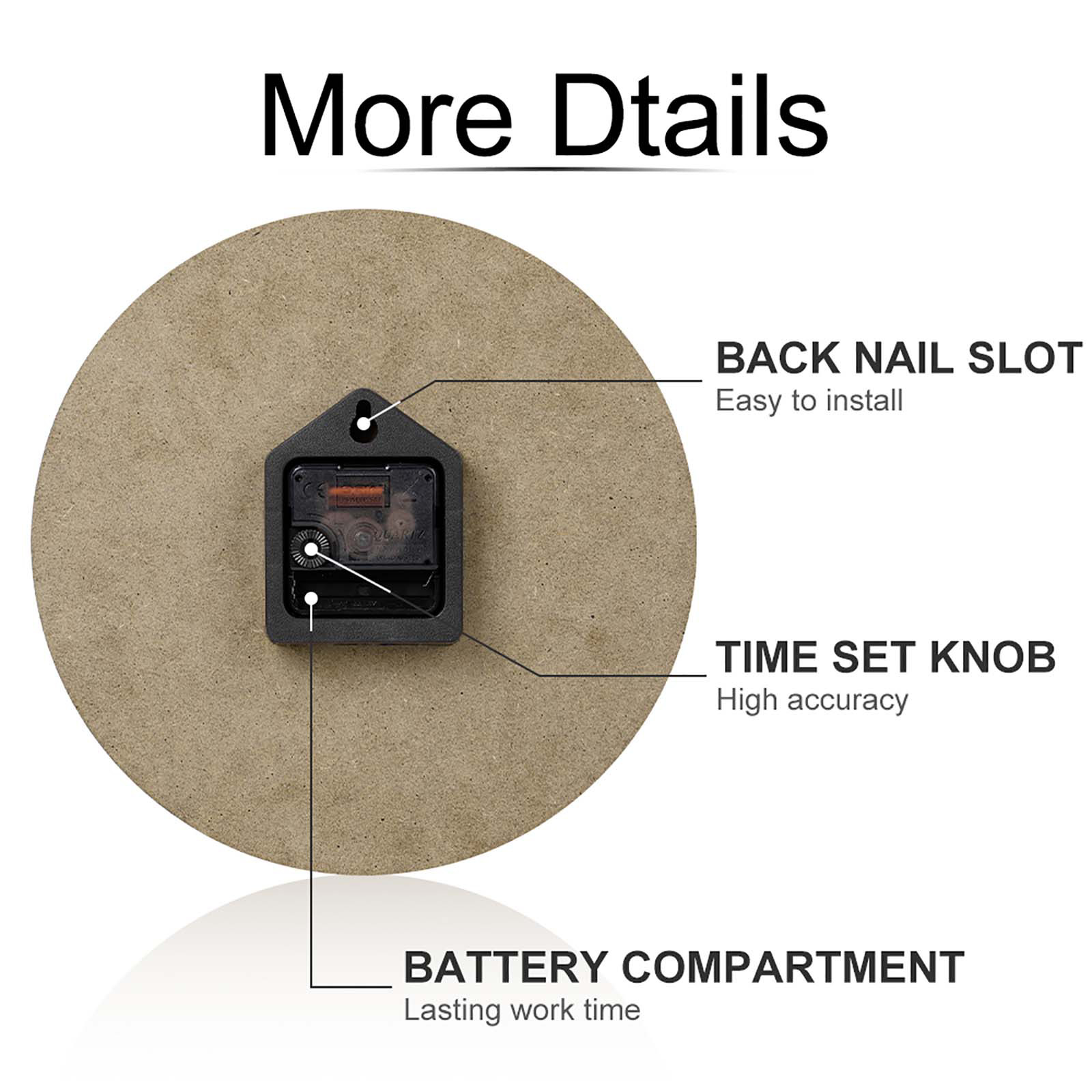 Giancarlo Stanton 36 Silent Round Wall Clock – Modern & Stylish DIY Design, Durable Wood Construction, Easy To Install – Perfect For Office, Bedroom, Living Room, And More