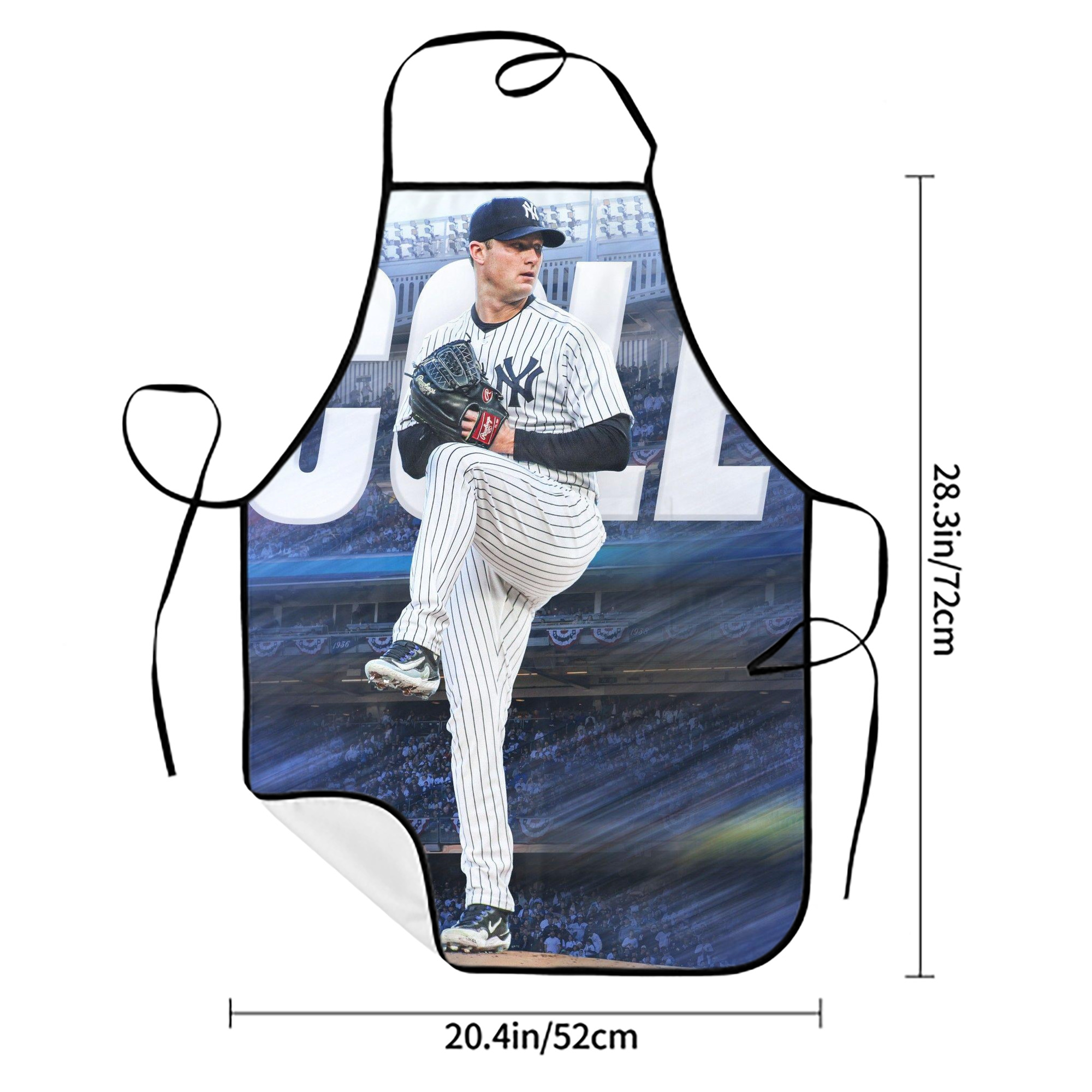 Gerrit Cole 13 Stain-Resistant Polyester Apron With Pocket – Full Print, Waterproof, Anti-Wrinkle, Anti-Pilling – Ideal For Kitchen, BBQ, Restaurant, Salon & More