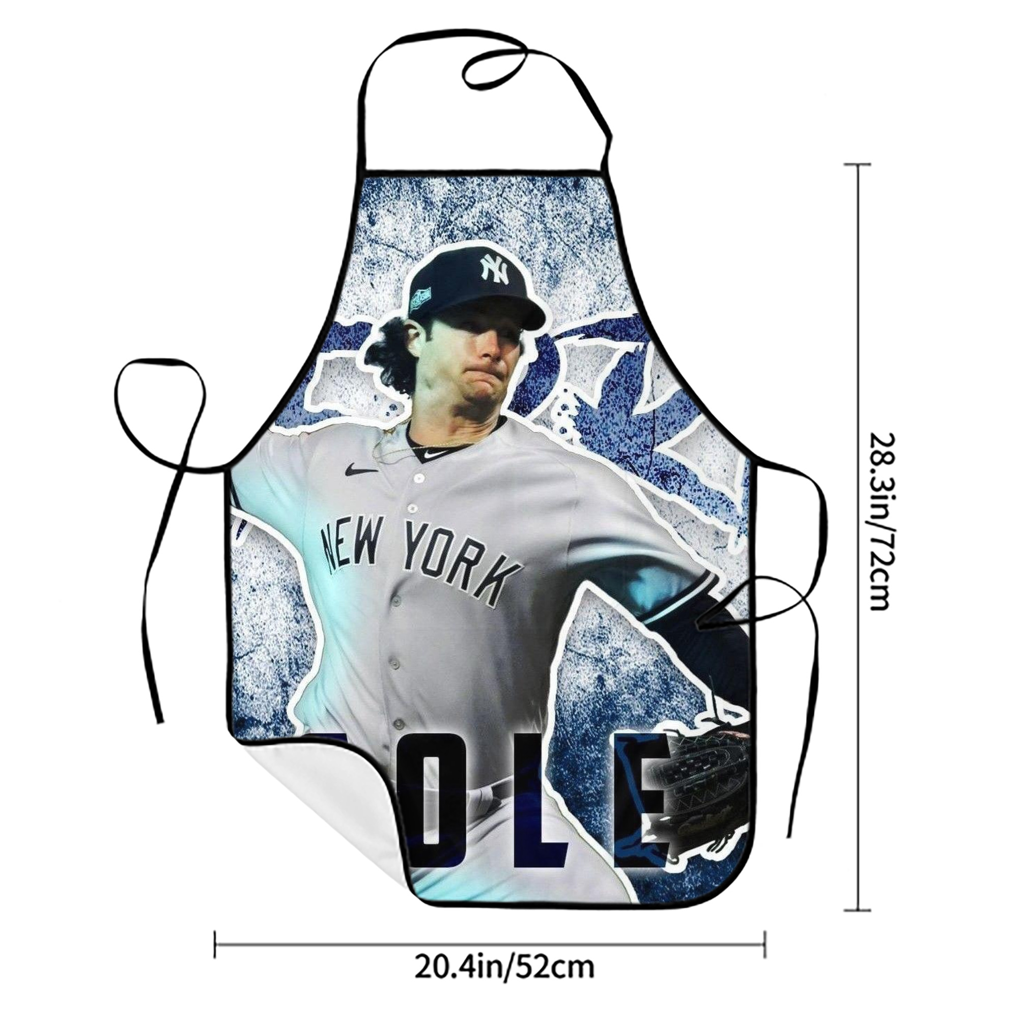 Gerrit Cole 31 Stain-Resistant Polyester Apron With Pocket – Full Print, Waterproof, Anti-Wrinkle, Anti-Pilling – Ideal For Kitchen, BBQ, Restaurant, Salon & More