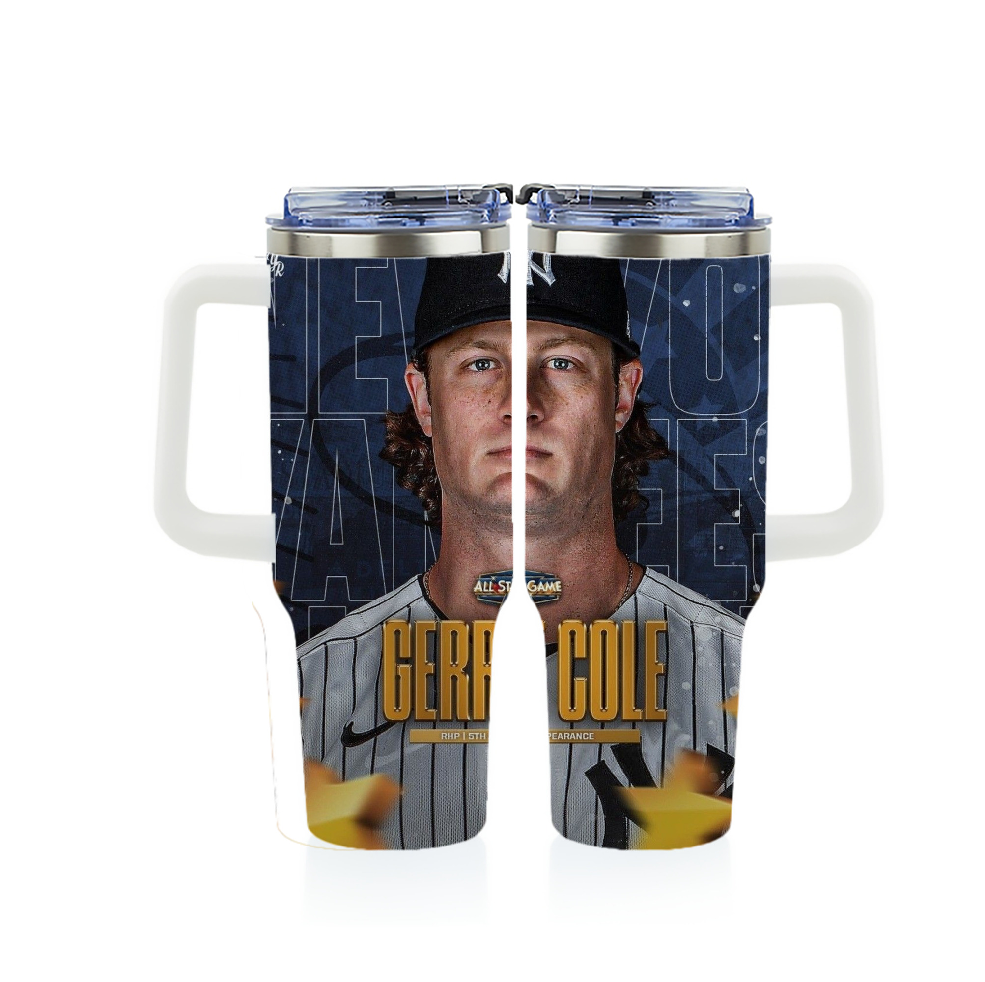 Gerrit Cole 5 40oz Full Wrap Car Tumbler – Durable Stainless Steel Travel Mug With Vibrant UV Print – Double Wall Insulated, Fits Most Car Cup Holders