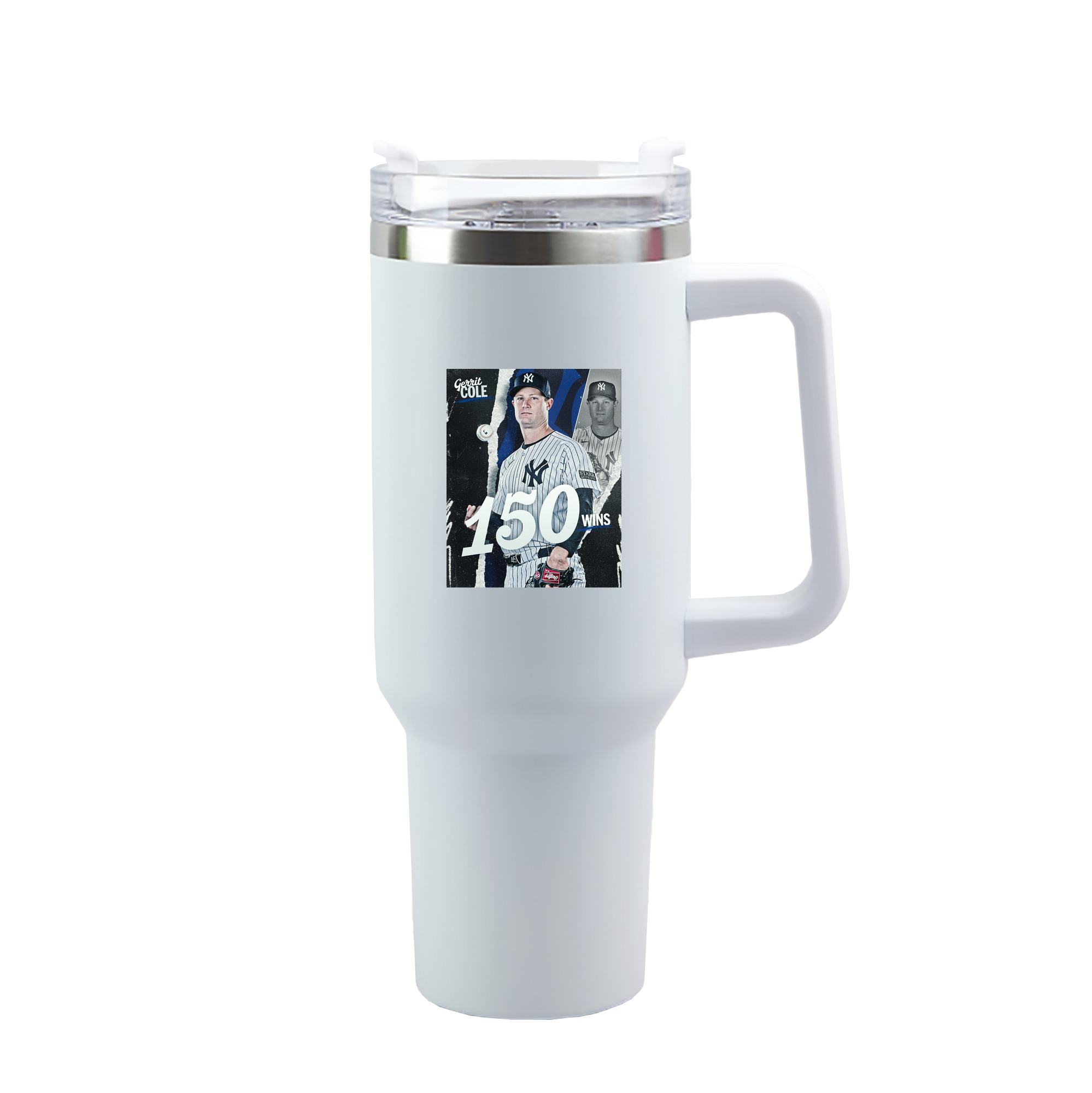 Gerrit Cole 10 40oz Handle Car Tumbler – Durable Stainless Steel Travel Mug With UV Print – Double Wall Insulated, Fits Most Car Cup Holders