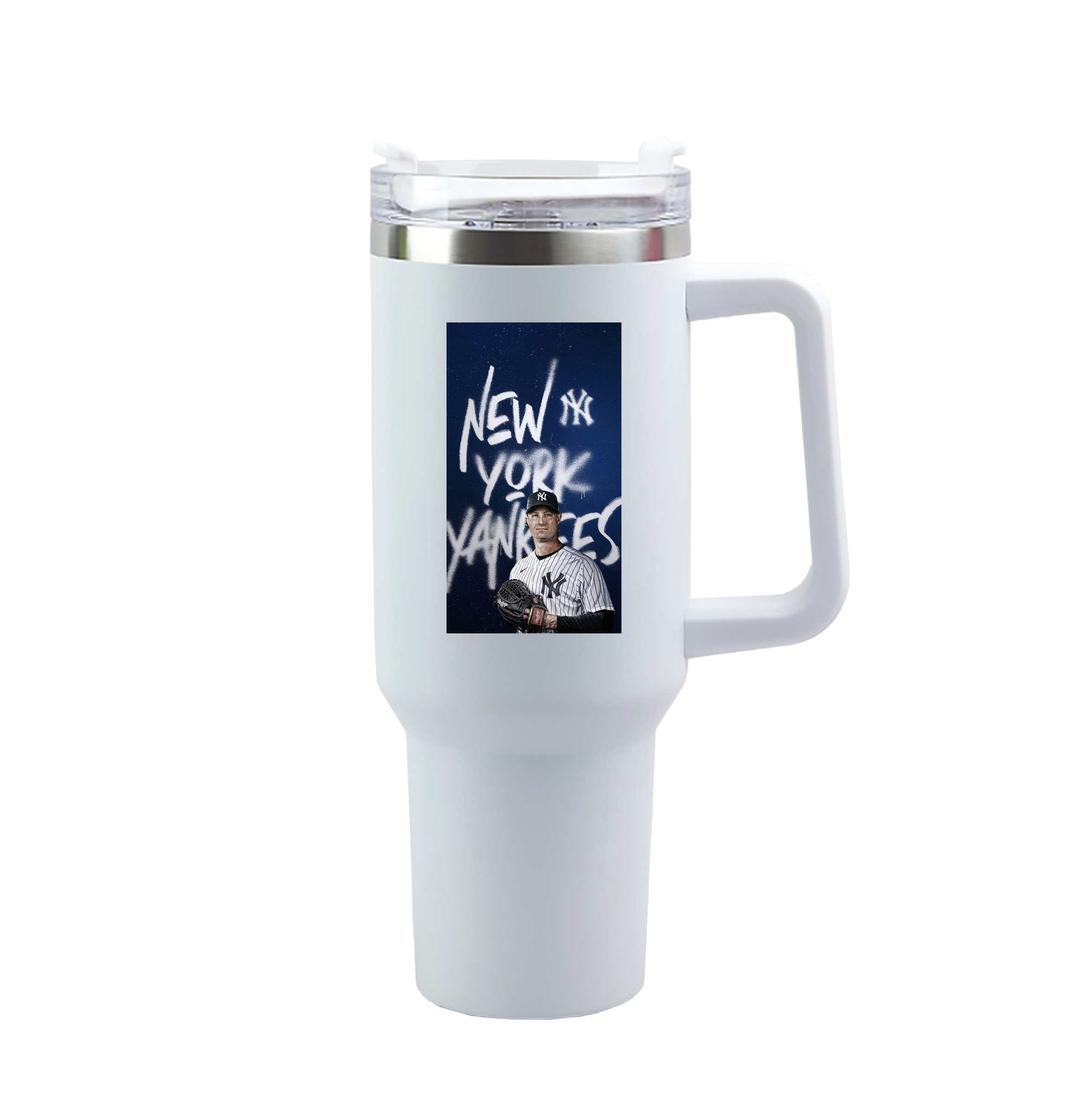 Gerrit Cole 18 40oz Handle Car Tumbler – Durable Stainless Steel Travel Mug With UV Print – Double Wall Insulated, Fits Most Car Cup Holders