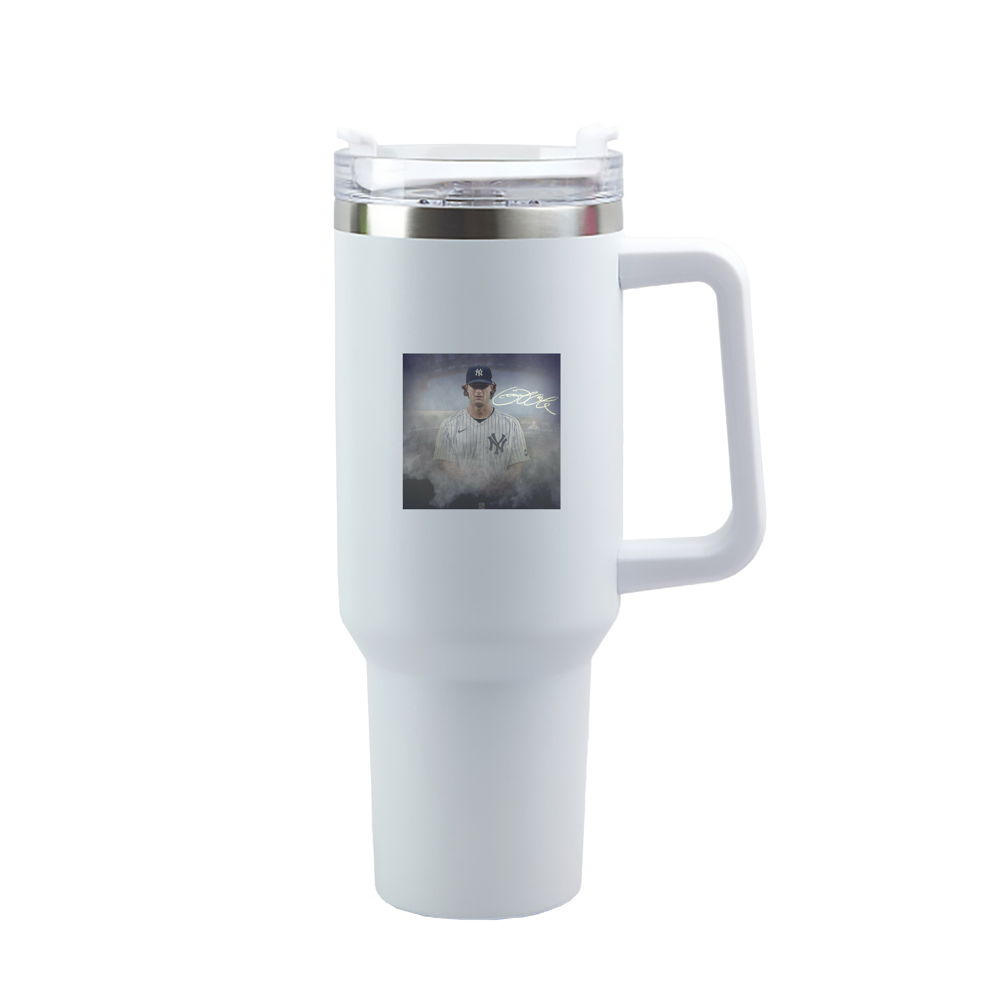 Gerrit Cole 27 40oz Handle Car Tumbler – Durable Stainless Steel Travel Mug With UV Print – Double Wall Insulated, Fits Most Car Cup Holders