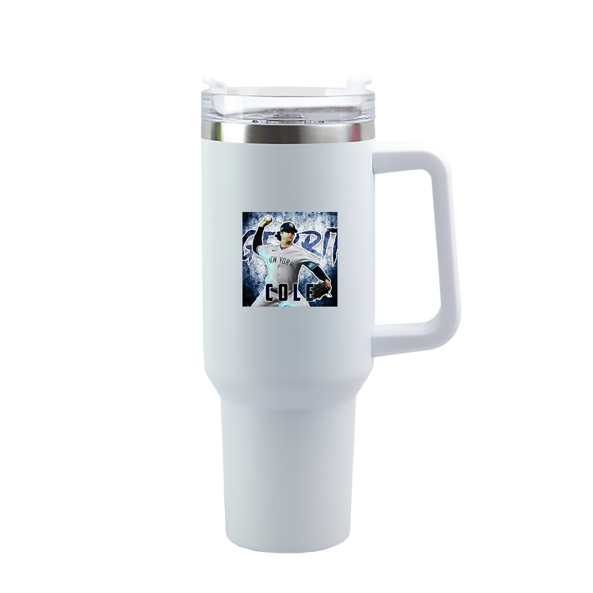 Gerrit Cole 31 40oz Handle Car Tumbler – Durable Stainless Steel Travel Mug With UV Print – Double Wall Insulated, Fits Most Car Cup Holders