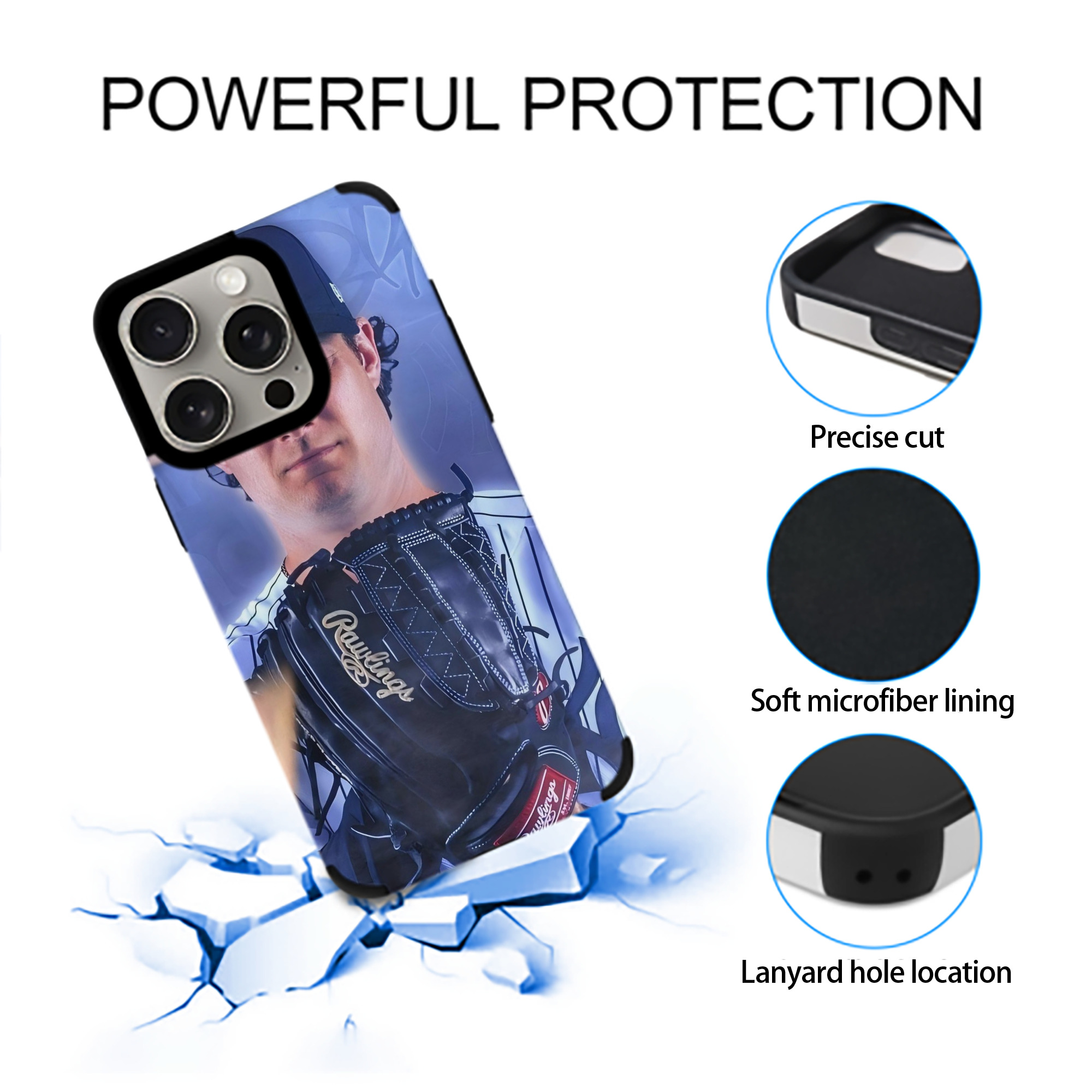 Gerrit Cole 9 IPhone 15 Pro Max PU Leather Case – Soft Lining, 360° Protection – Precise Fit, 3D Buttons, Easy Charging – Anti-Yellowing, Easy To Clean