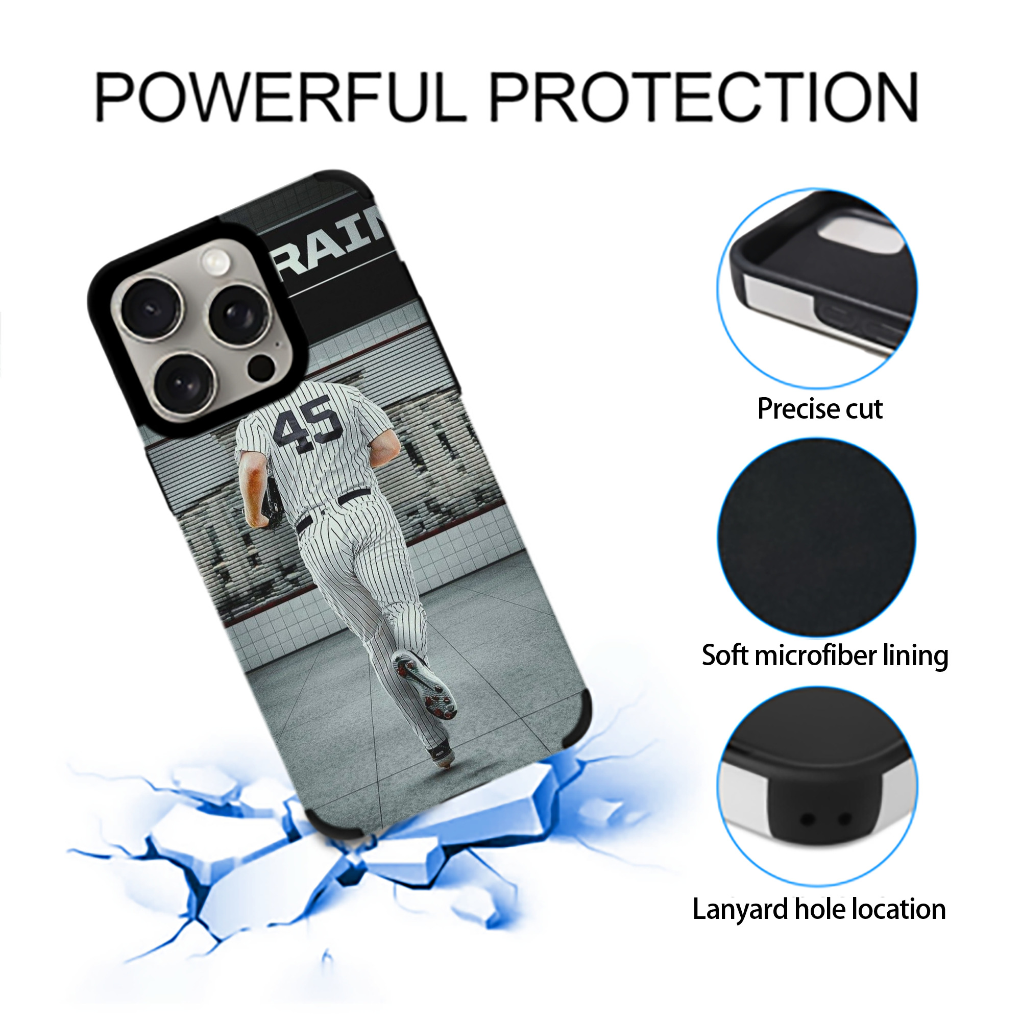 Gerrit Cole 12 IPhone 15 Pro Max PU Leather Case – Soft Lining, 360° Protection – Precise Fit, 3D Buttons, Easy Charging – Anti-Yellowing, Easy To Clean