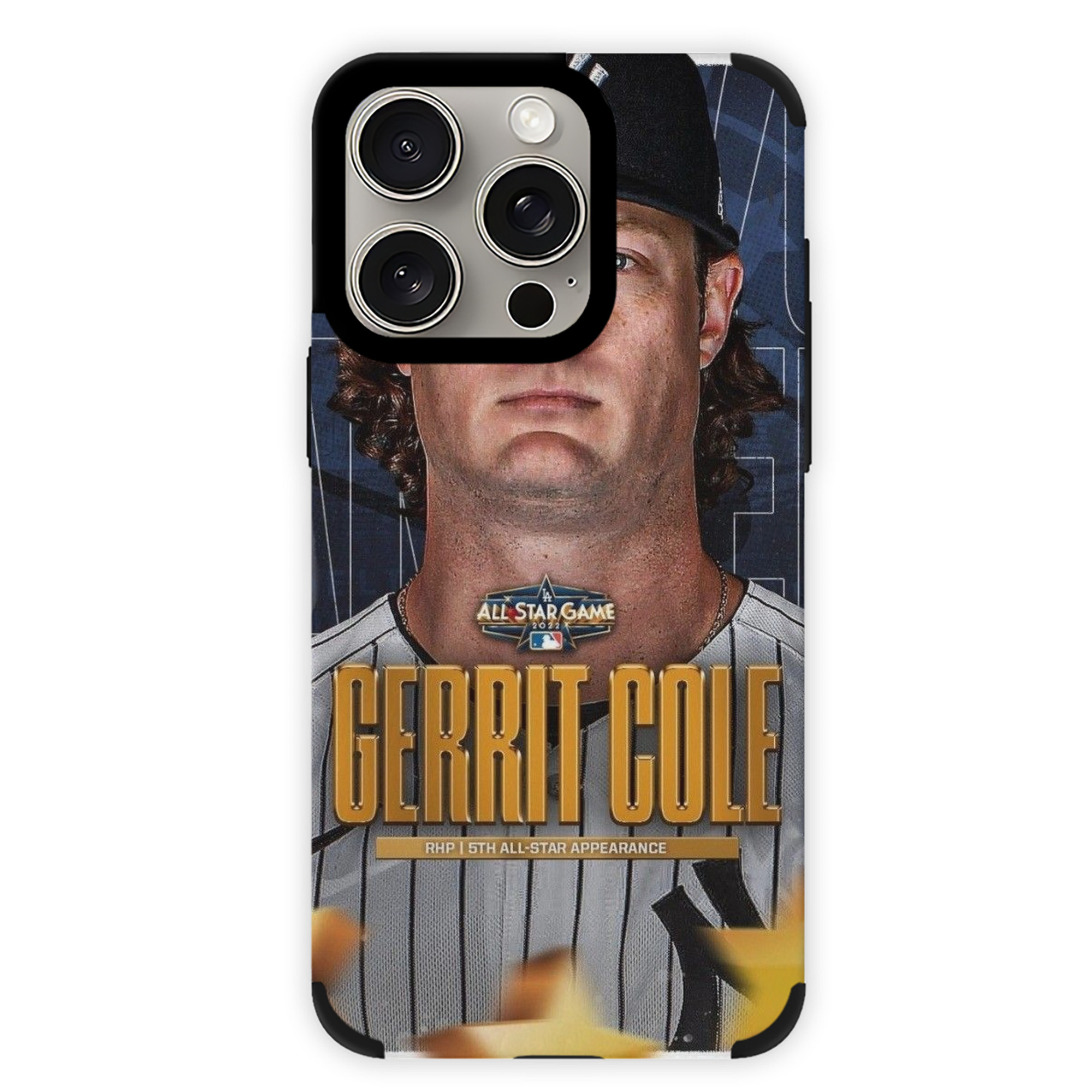 Gerrit Cole 5 IPhone 15 Pro Max PU Leather Case – Soft Lining, 360° Protection – Precise Fit, 3D Buttons, Easy Charging – Anti-Yellowing, Easy To Clean